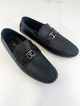 Louis Vuitton Men's Monte Carlo Calfskin Black Loafers Size 10