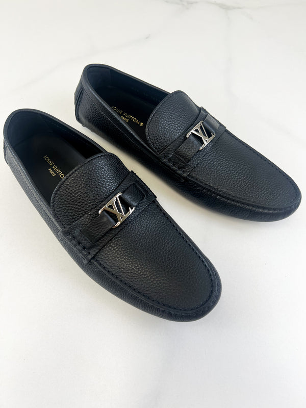 Louis Vuitton Men's Monte Carlo Calfskin Black Loafers Size 10