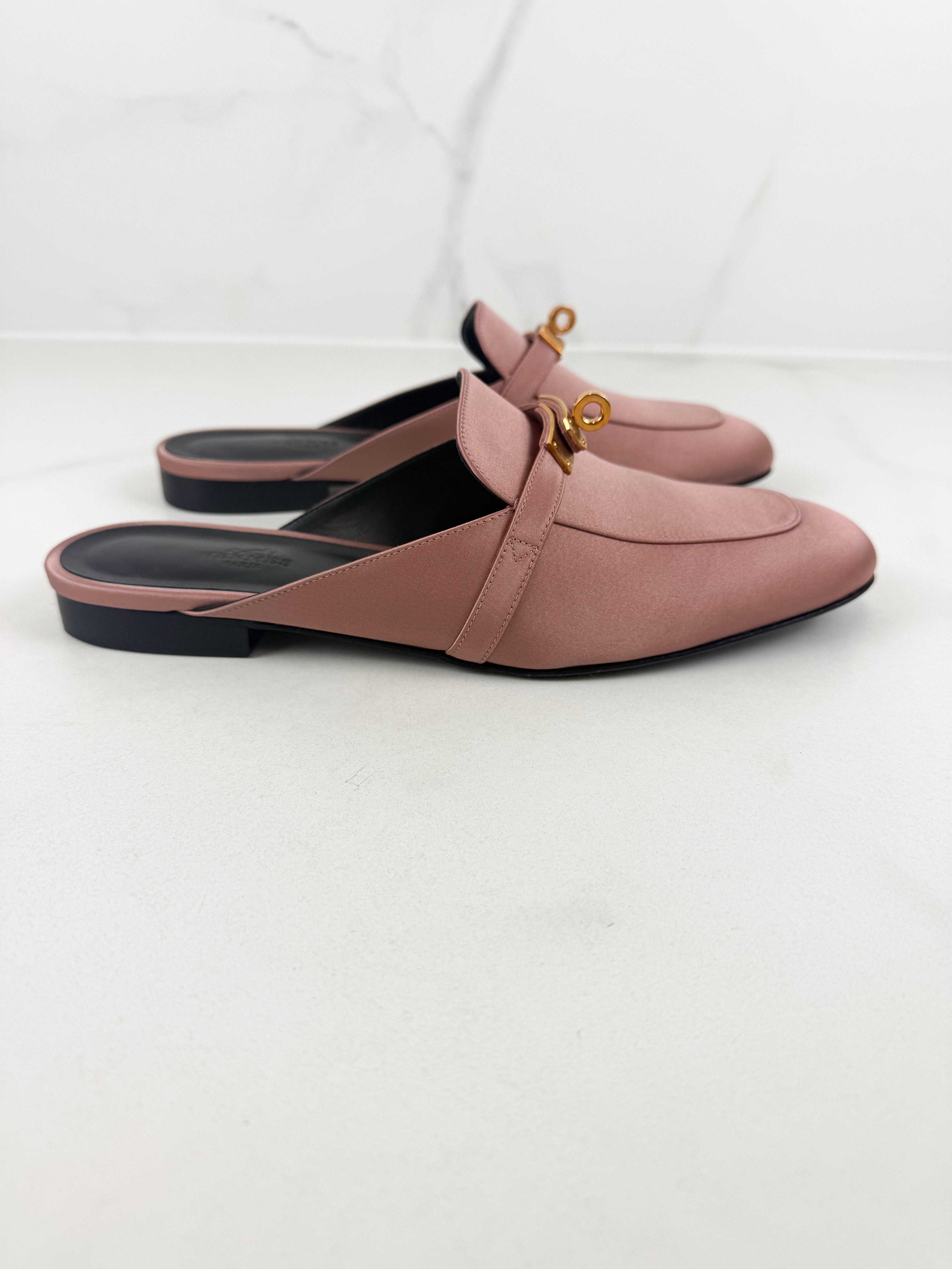Hermes Pink Oz Mule Size 40