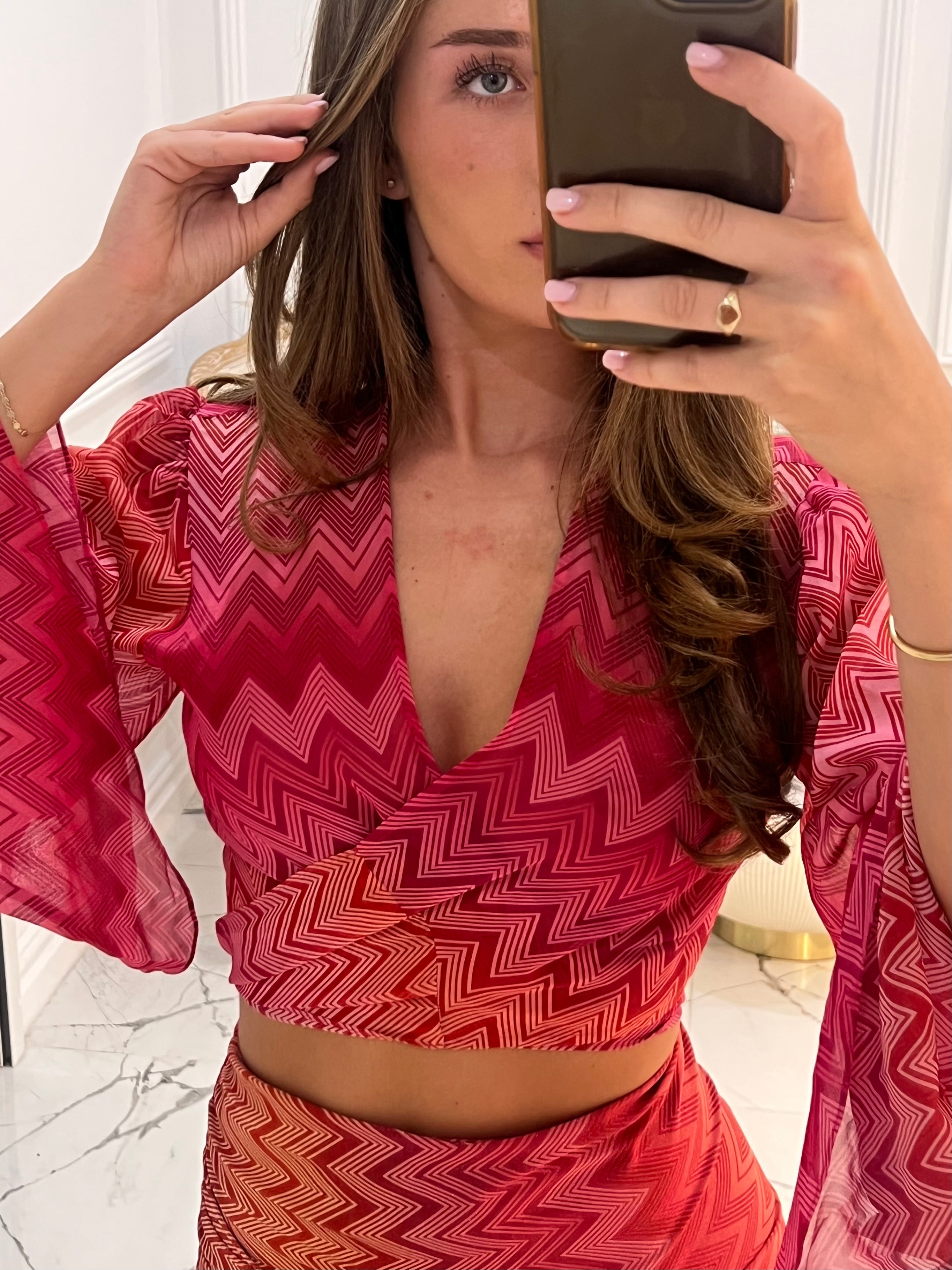 Missoni Mare Silk Mini Skirt & Top Set