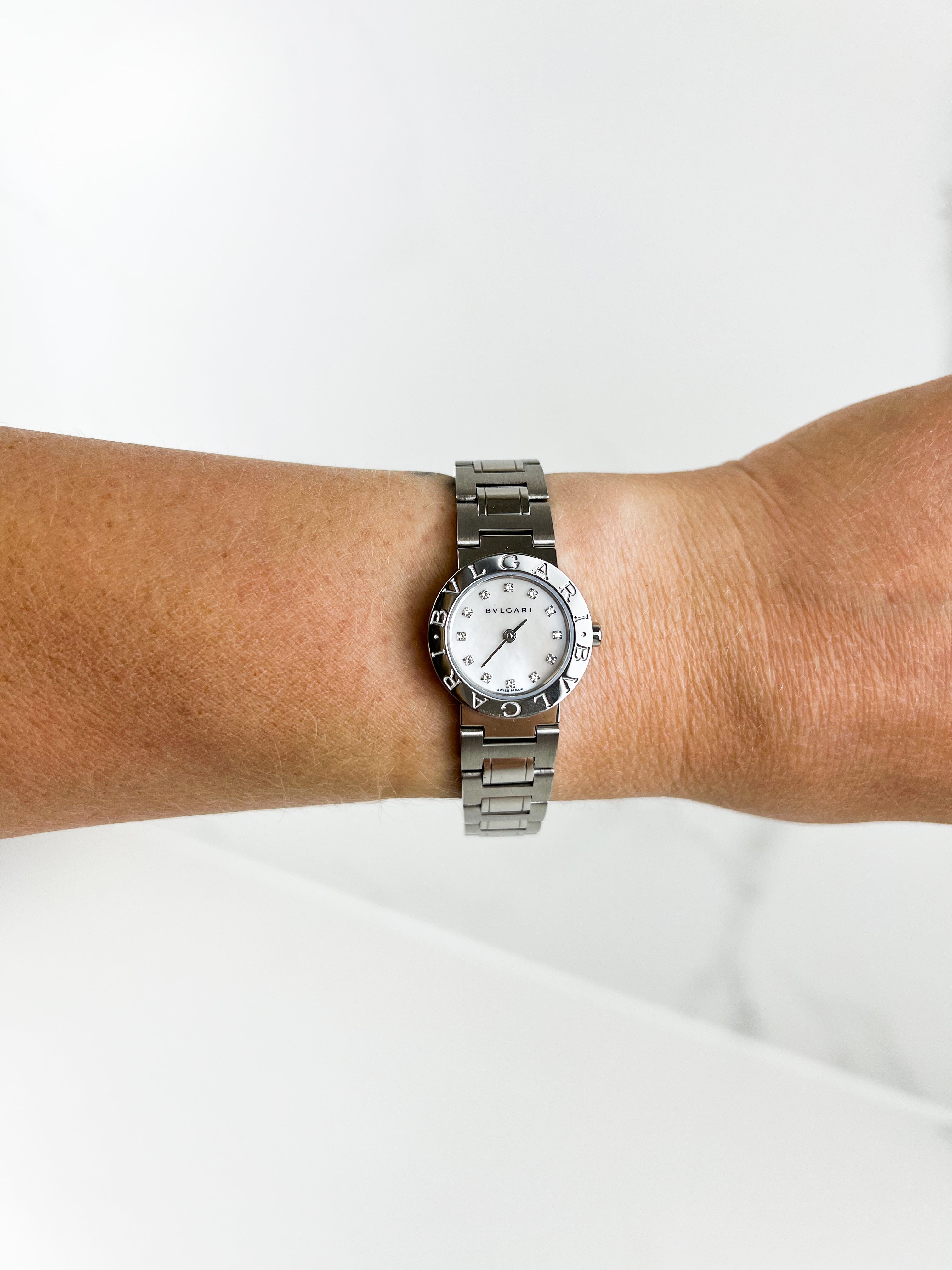Bvlgari Stainless Steel Quartz Ladies Watch