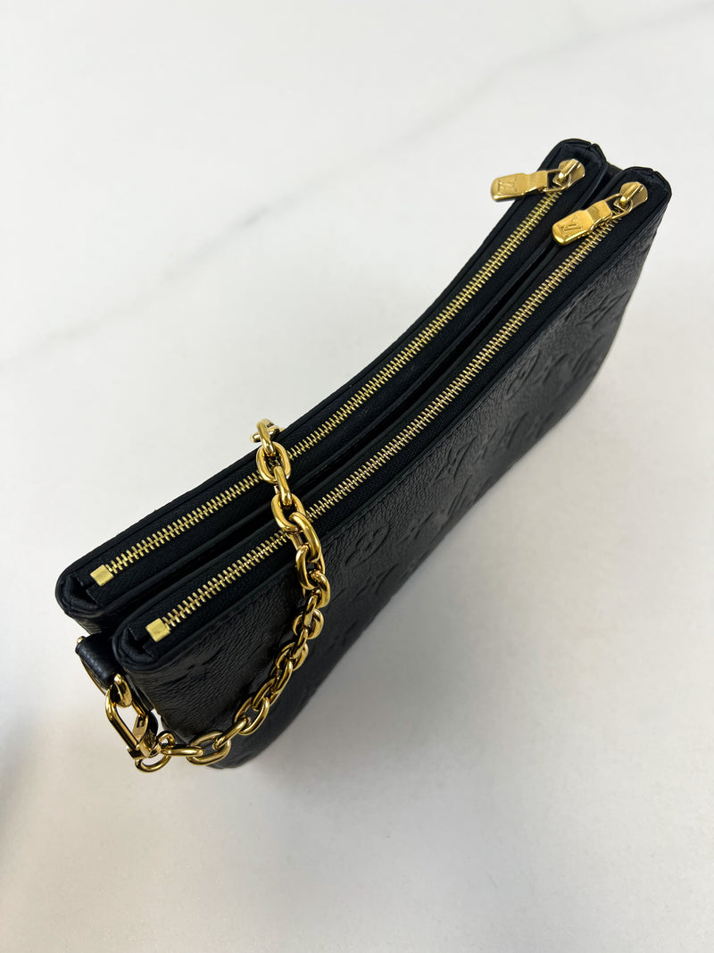 Louis Vuitton Black Liv Pochette Monogram Empreinte Bag