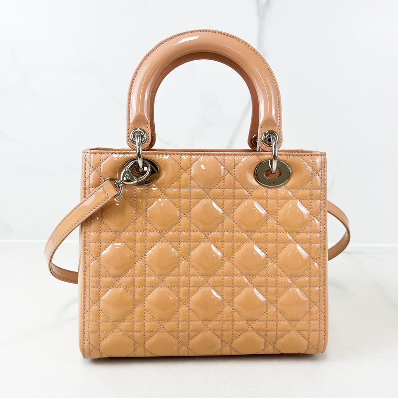Christian Dior Medium Nude Patent Lady Dior