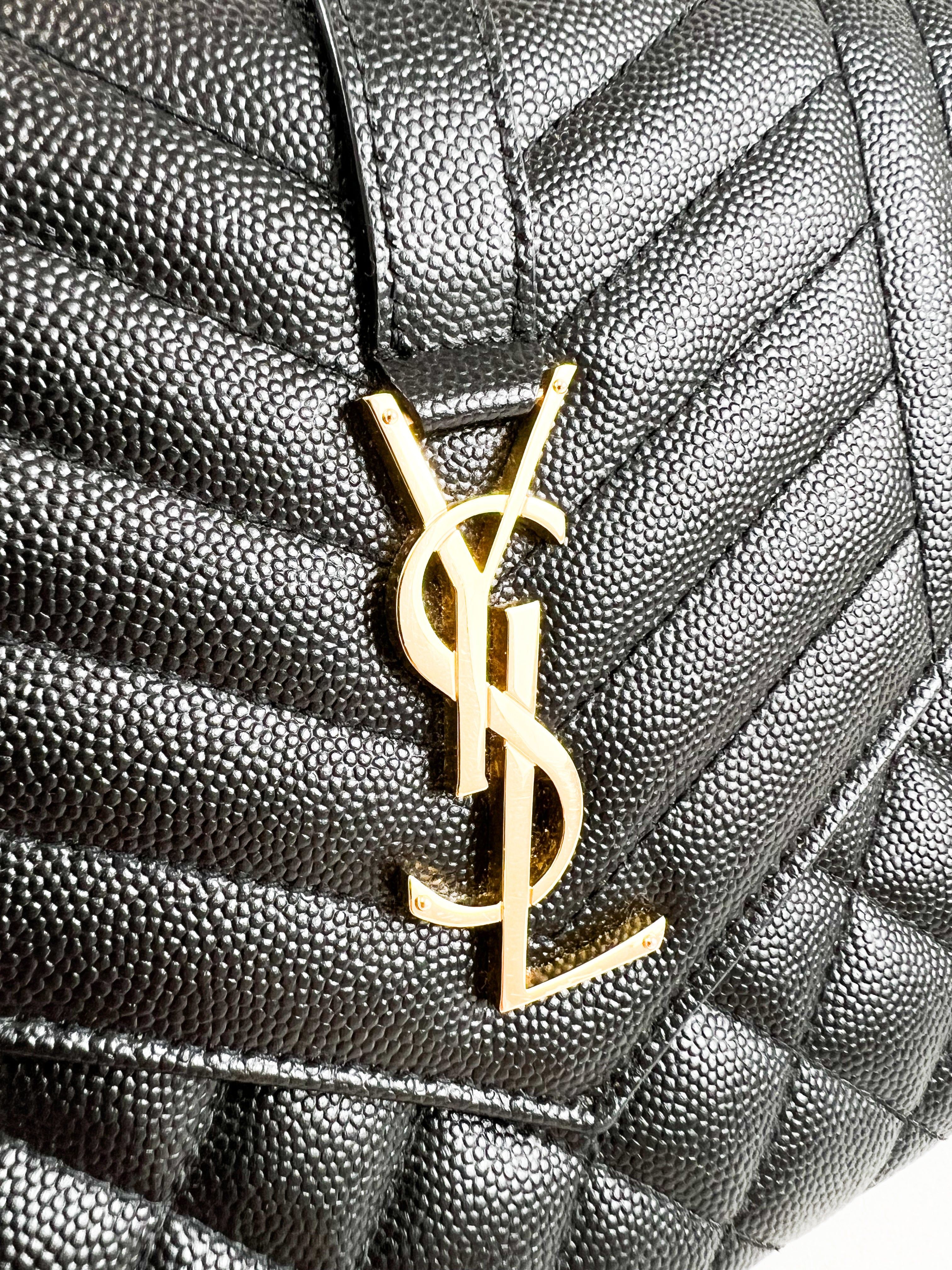 Saint Laurent Black Cassandre Envelope Pouch