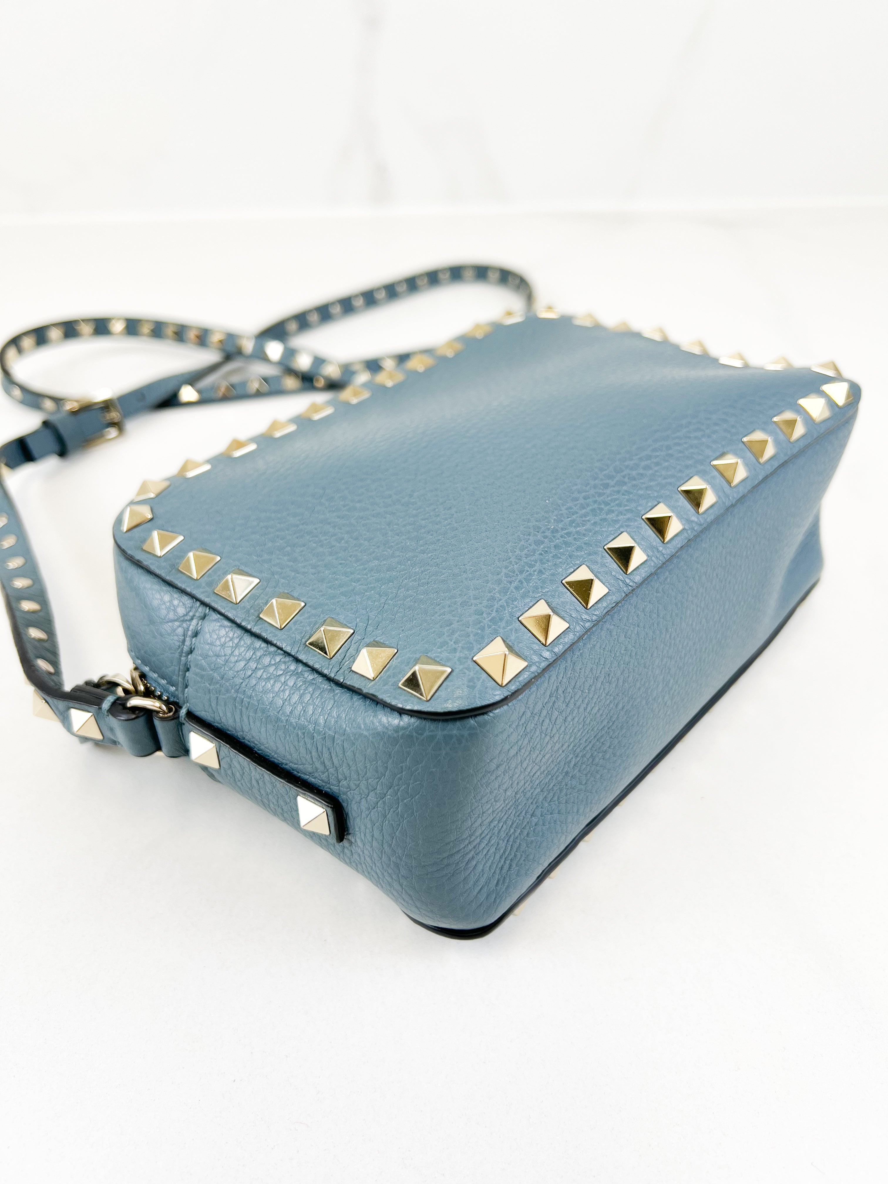Valentino Garavani Blue Rockstud Crossbody Bag