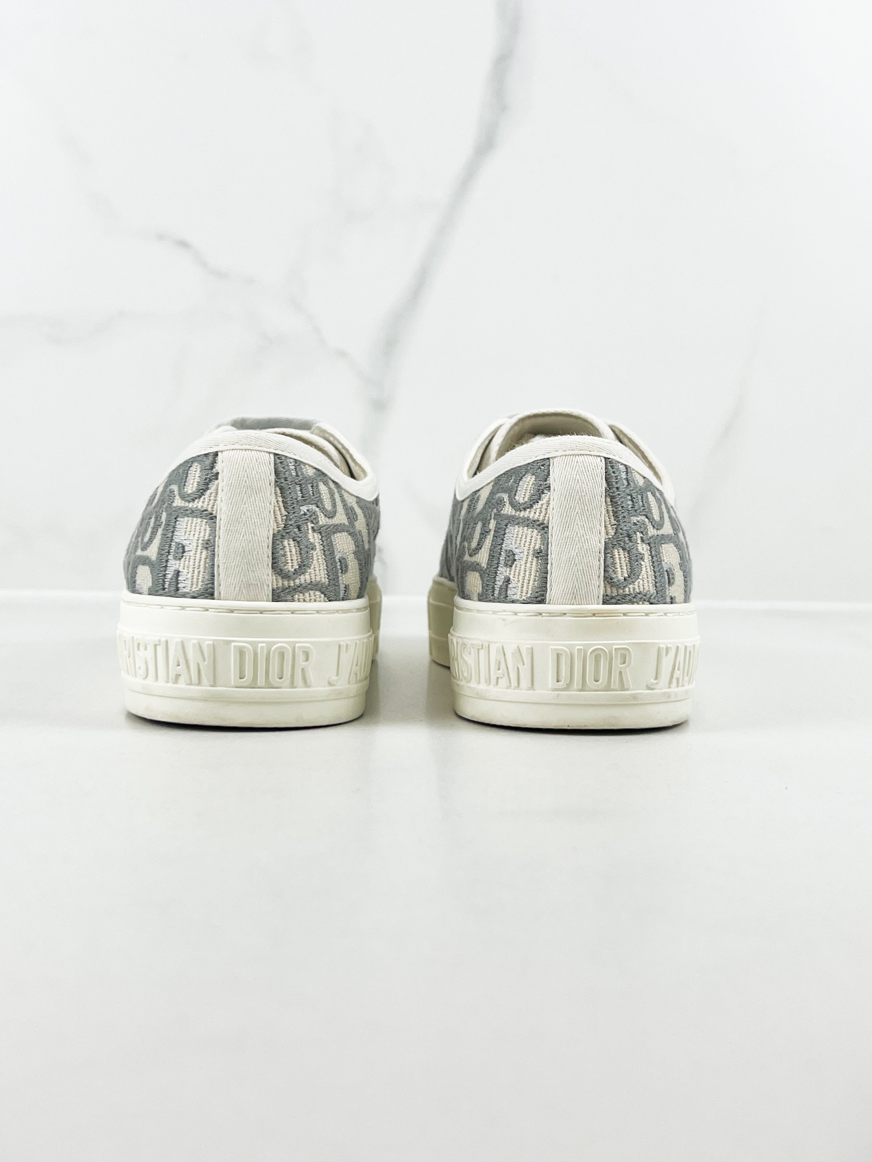 Christian Dior Walk'n'Dior Grey Oblique Sneaker Size 36