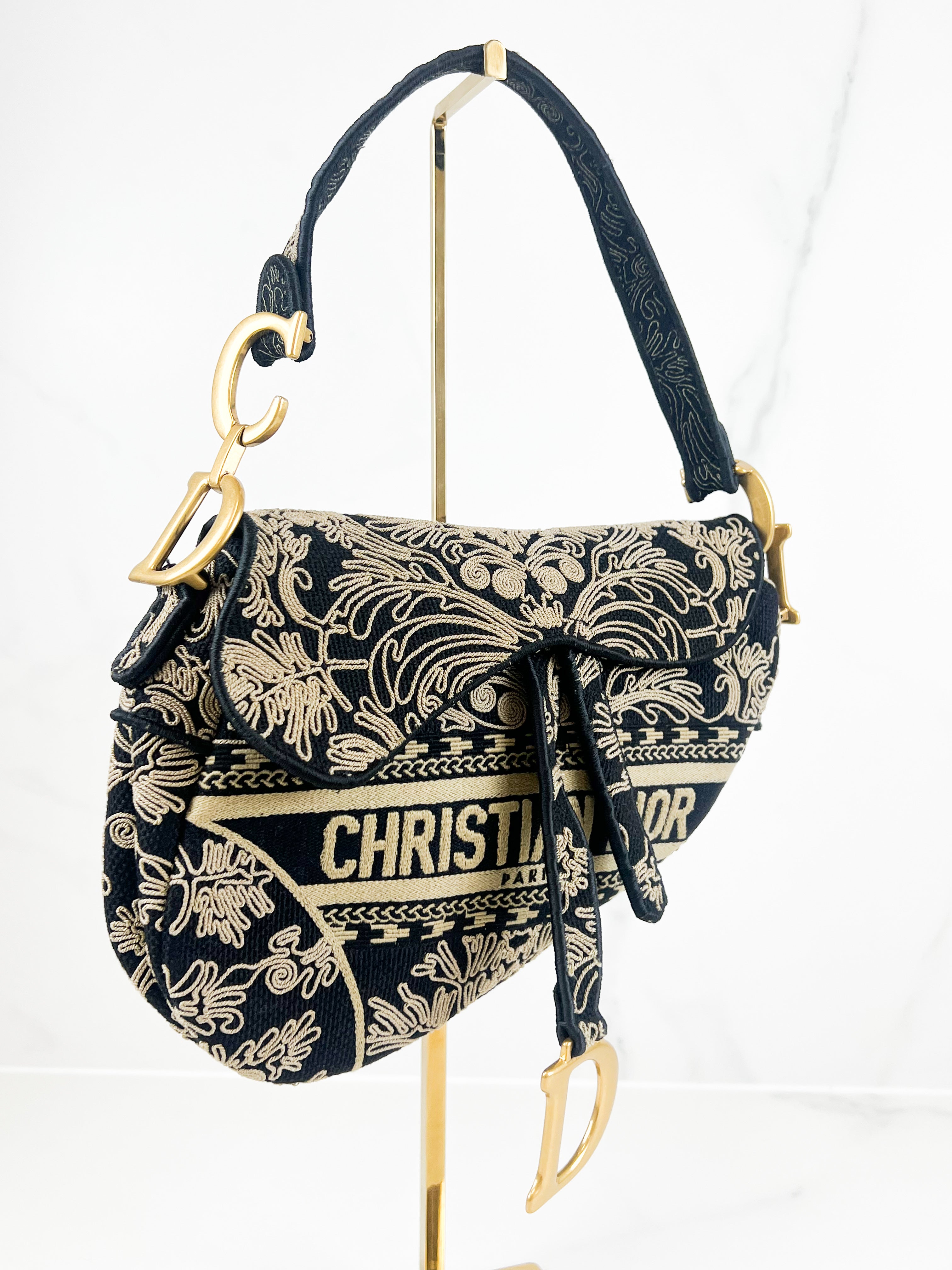 Christian Dior Medium Embroirery Saddle Bag