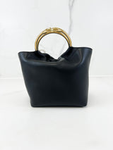 Valentino Garavani Black VLogo Small Top Handle Bag