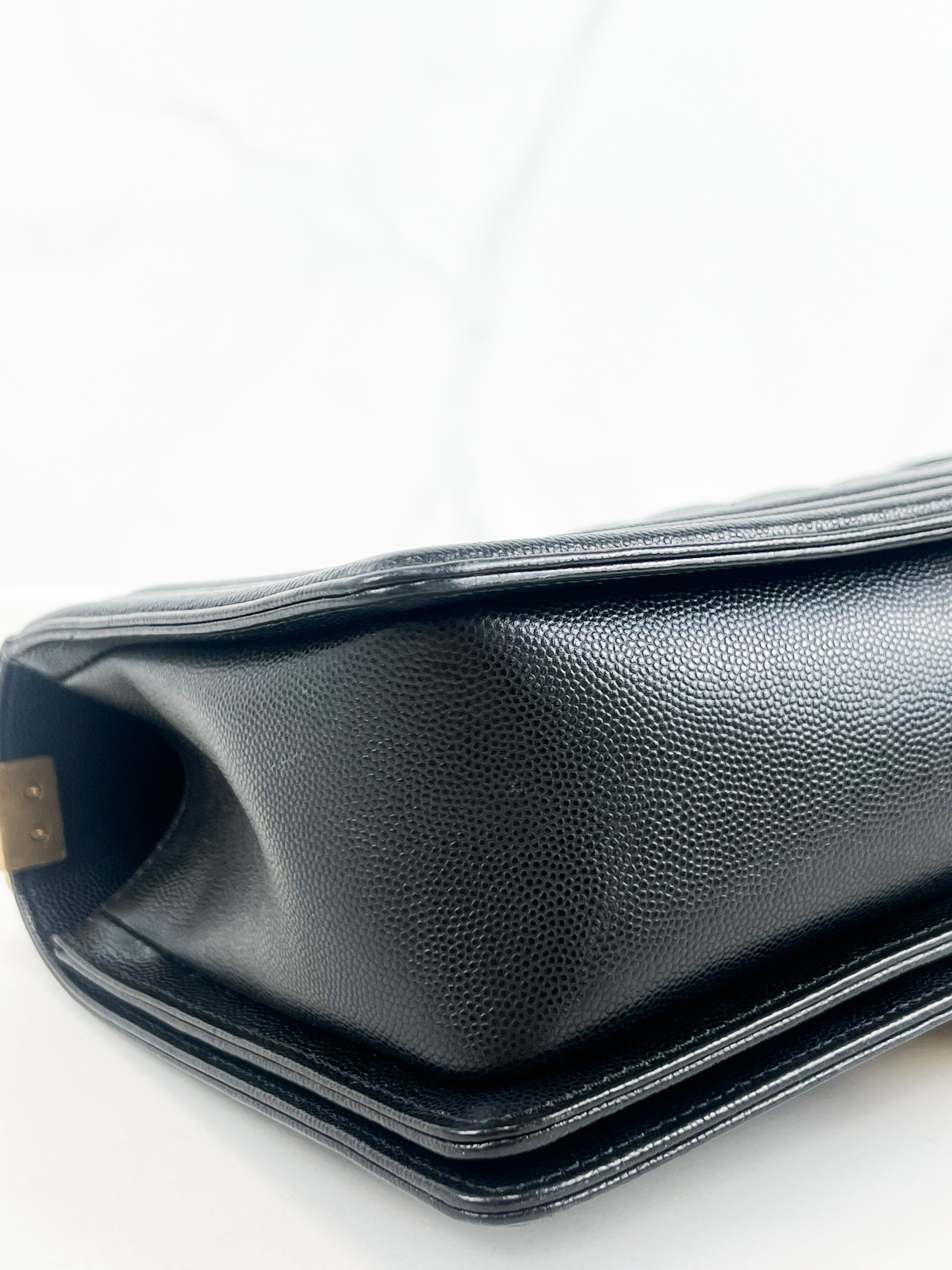 Chanel Black New Medium Caviar Boy Bag with GHW