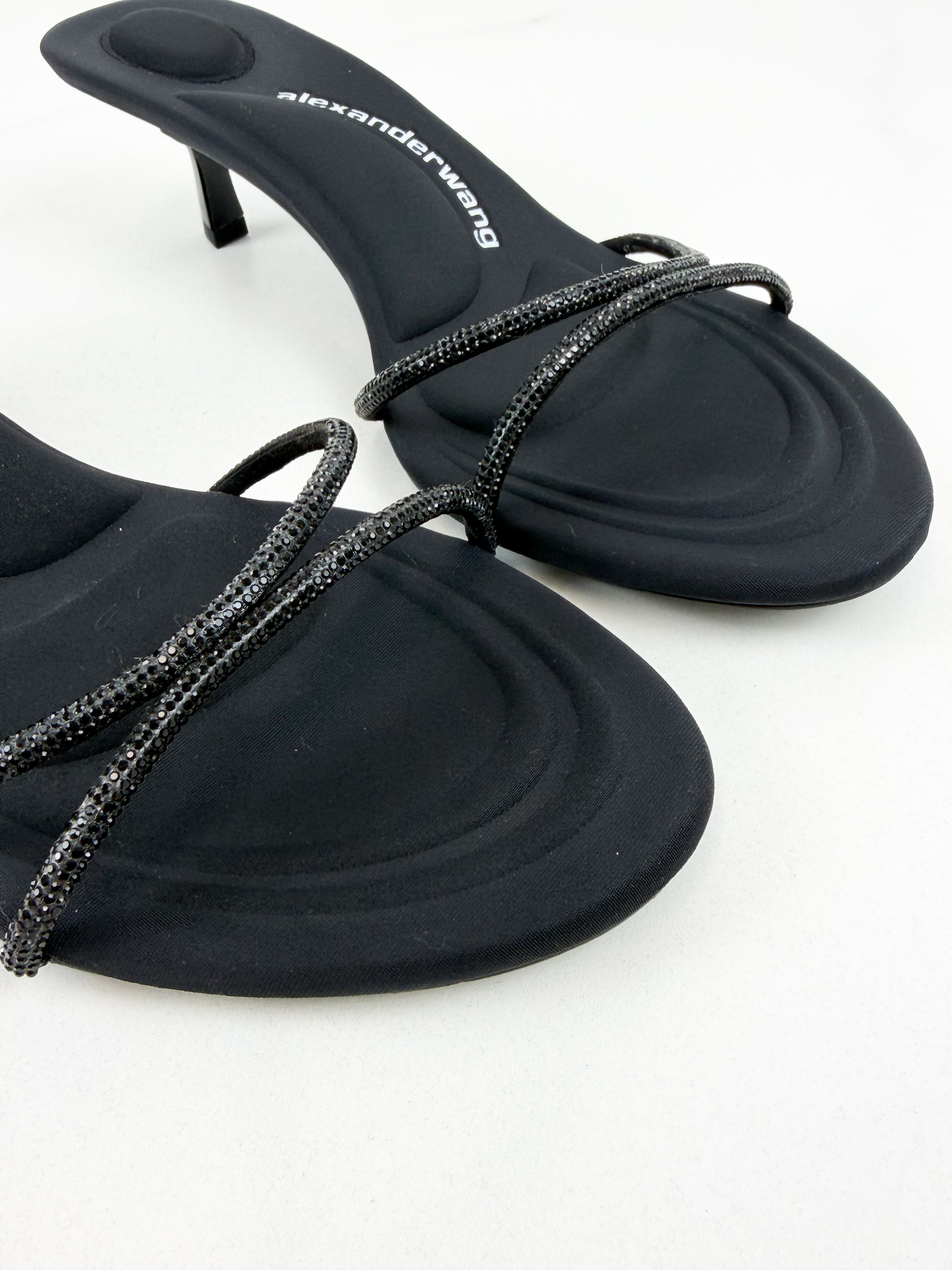 Alexander Wang Dahlia Crystal Kitten Heel Size 41