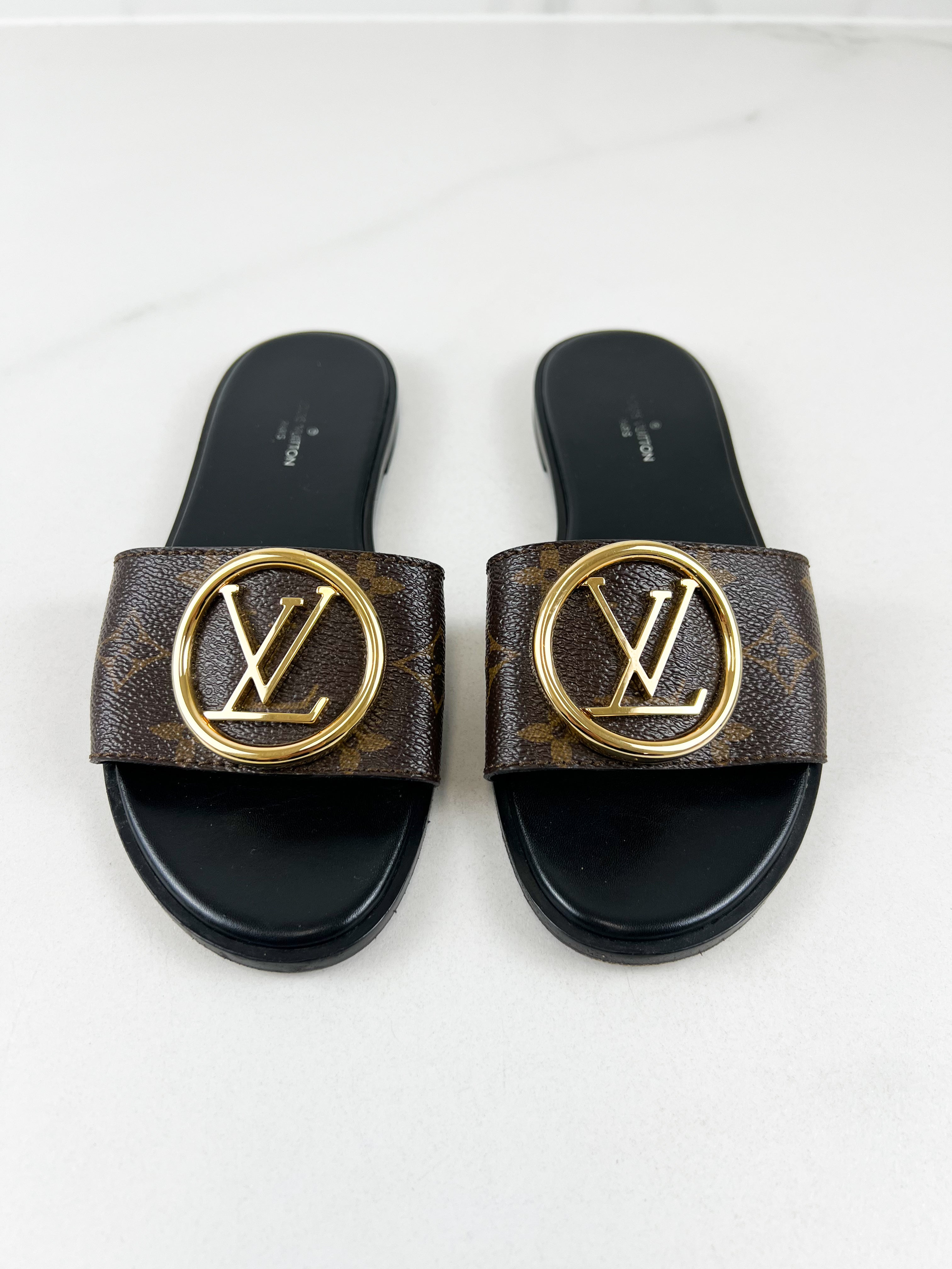 Louis Vuitton Lock It Flat Mule Size 35