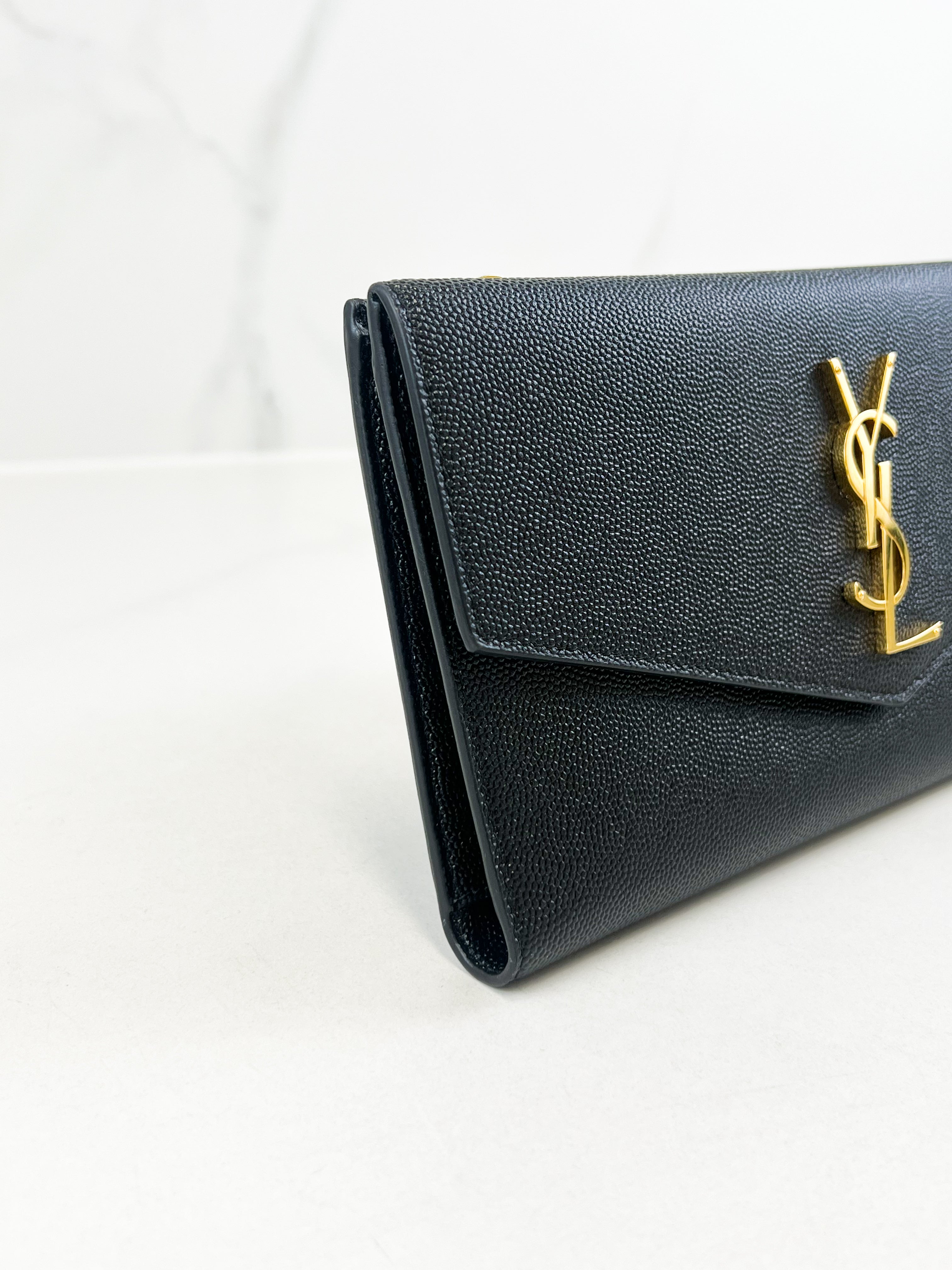 Saint Laurent Black Portefueli Fame Flap Wallet