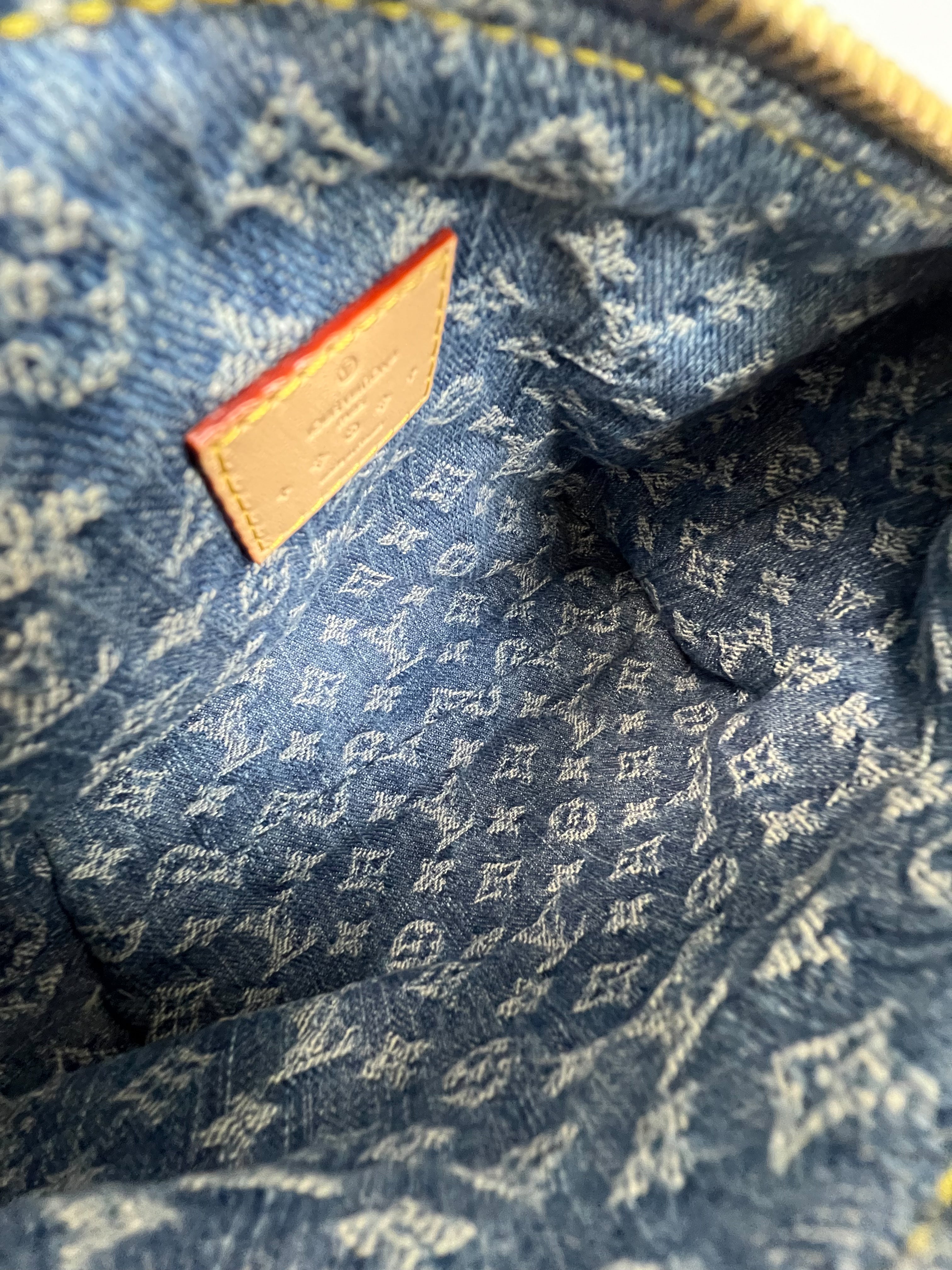 Louis Vuitton Hills Pochette Bag in Denim Monogram Canvas