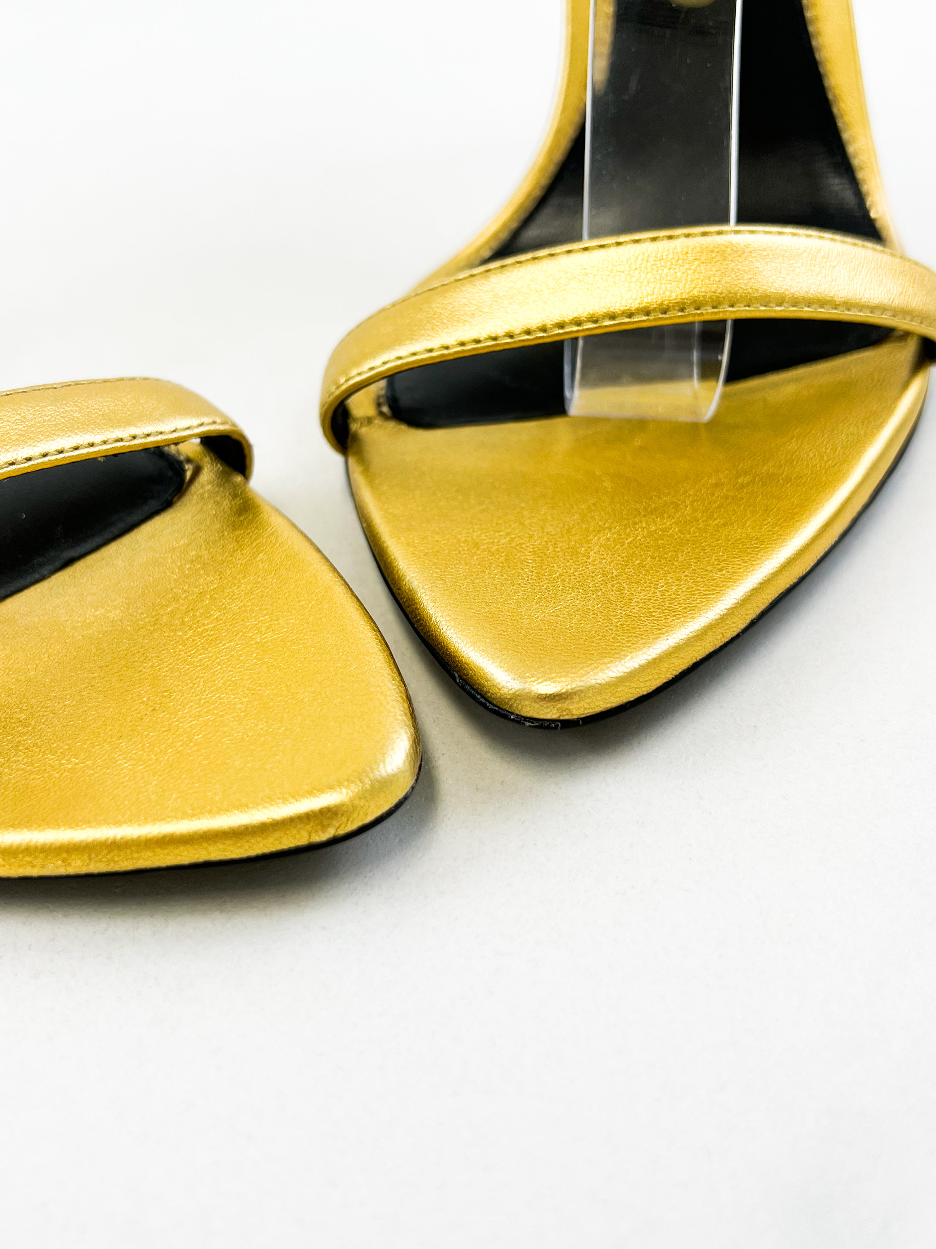 Tom Ford Gold Padlock Sandal Size 41