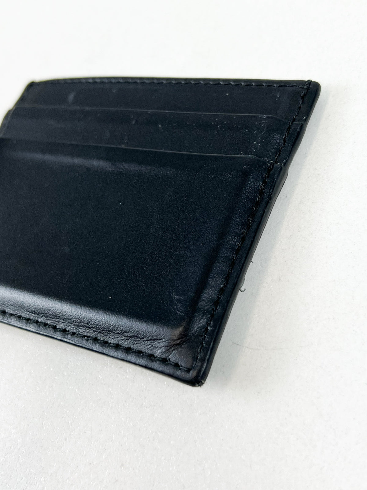 Dolce & Gabbana Black Leather Mens Cardholder with SHW