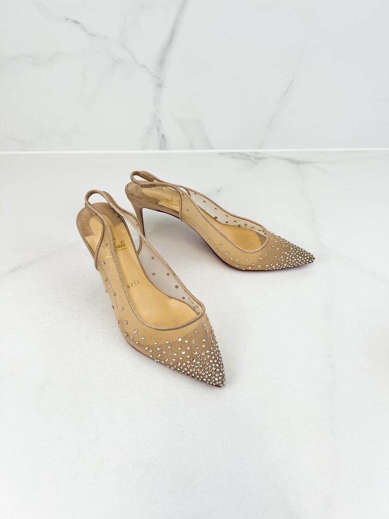 Christian Louboutin Follies Slingback 70mm Size 38