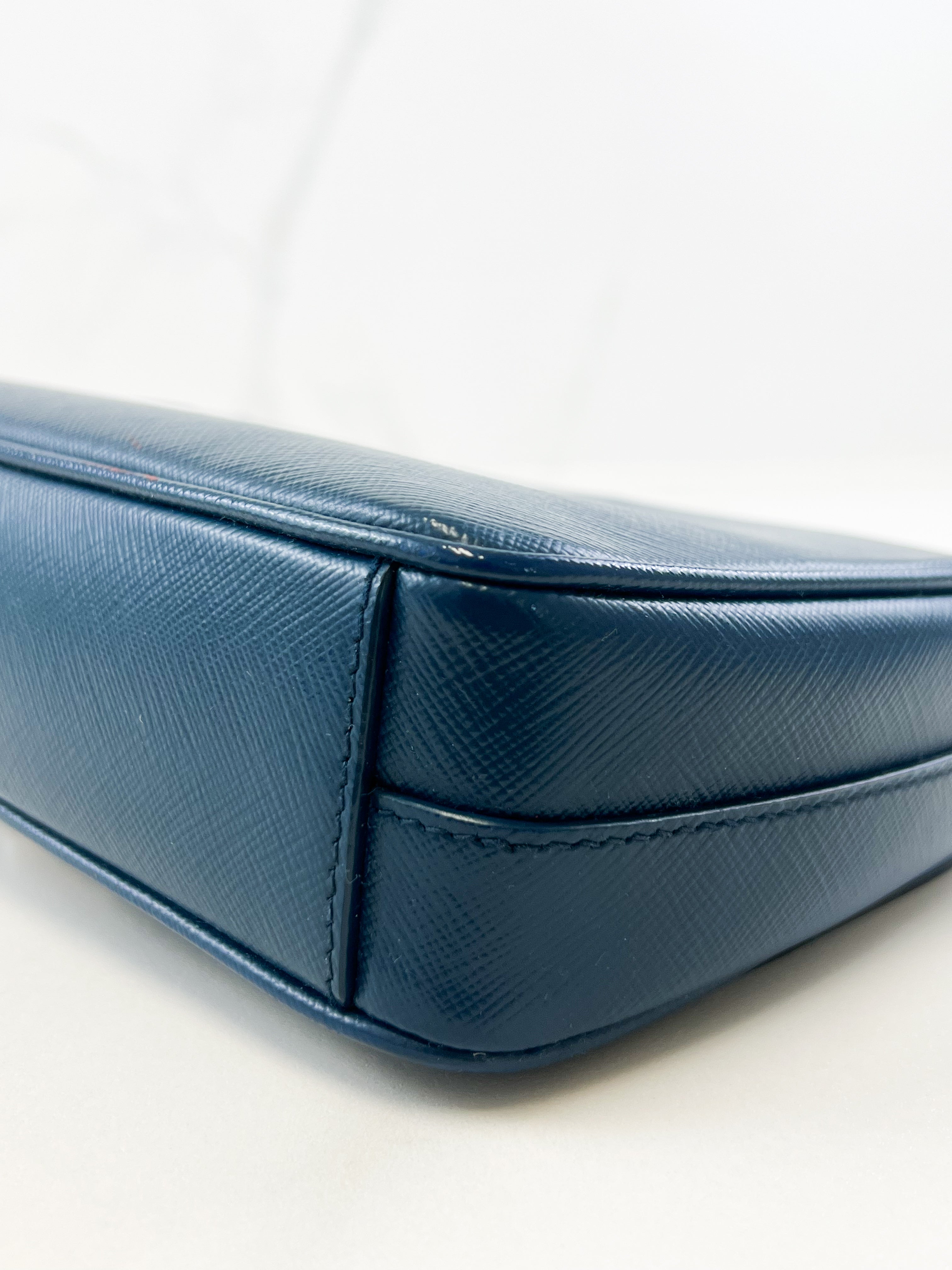 Prada Saffiano Leather Lock Crossbody Bag