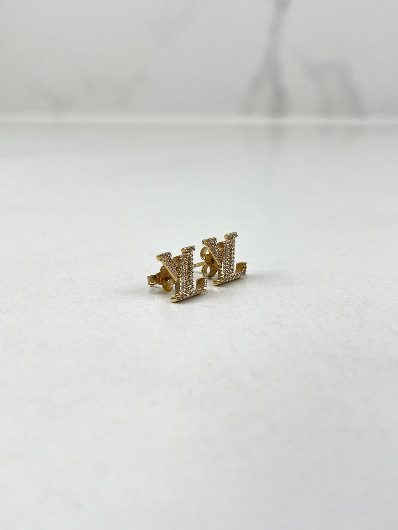 Louis Vuitton Iconic Crystal LV Studs