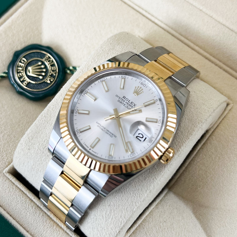 Rolex Datejust 41mm Silver Dial Oyster Perpetual Two-Tone