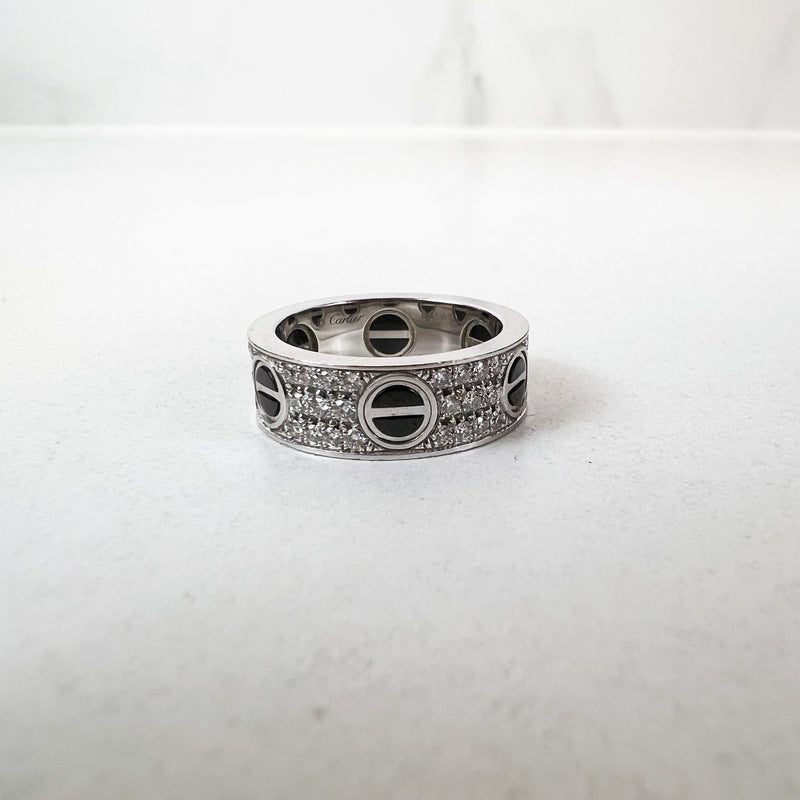 Cartier Love Ring Diamond Paved