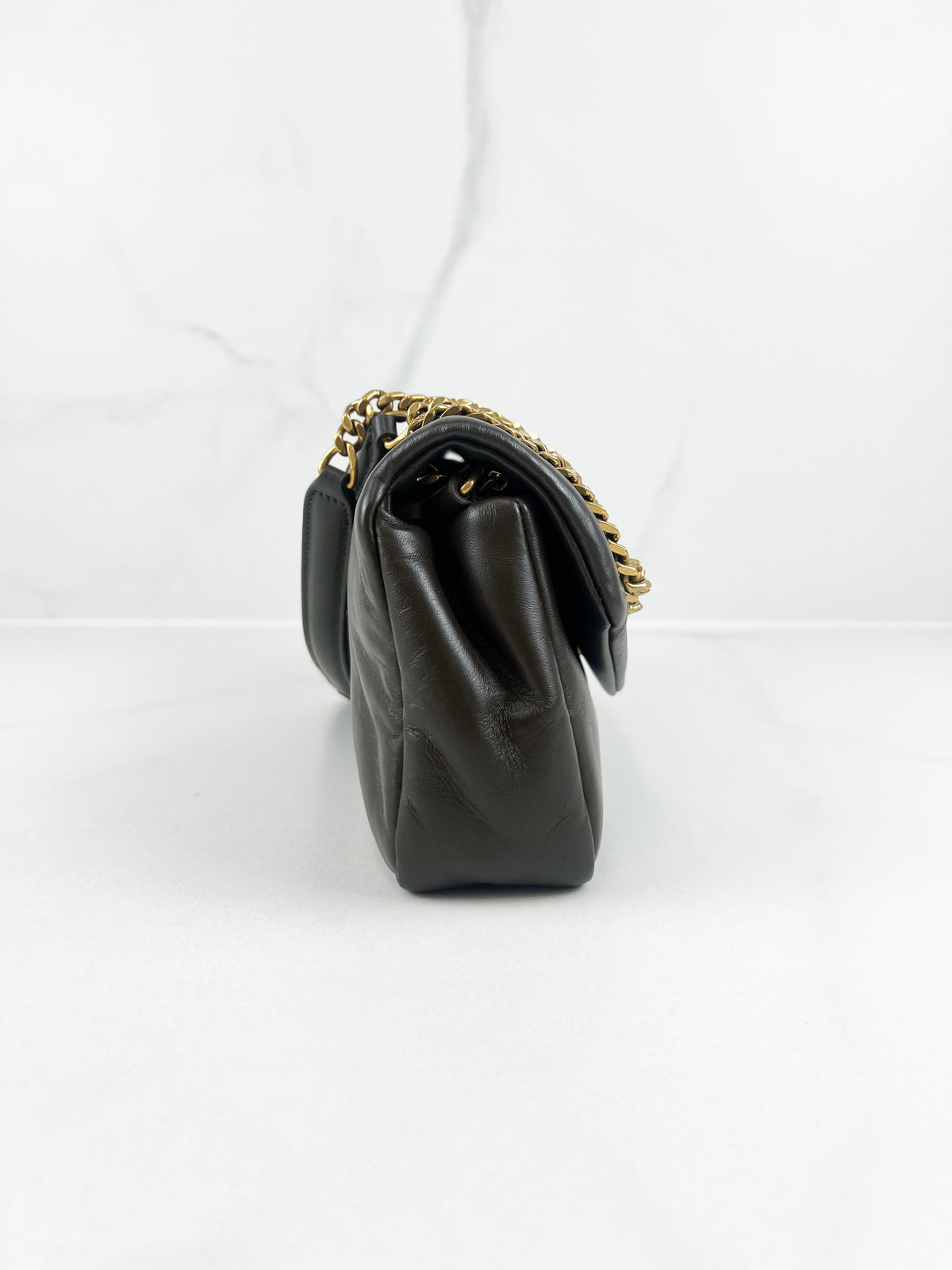 Saint Laurent Calypso Lambskin Shoulder Bag with GHW