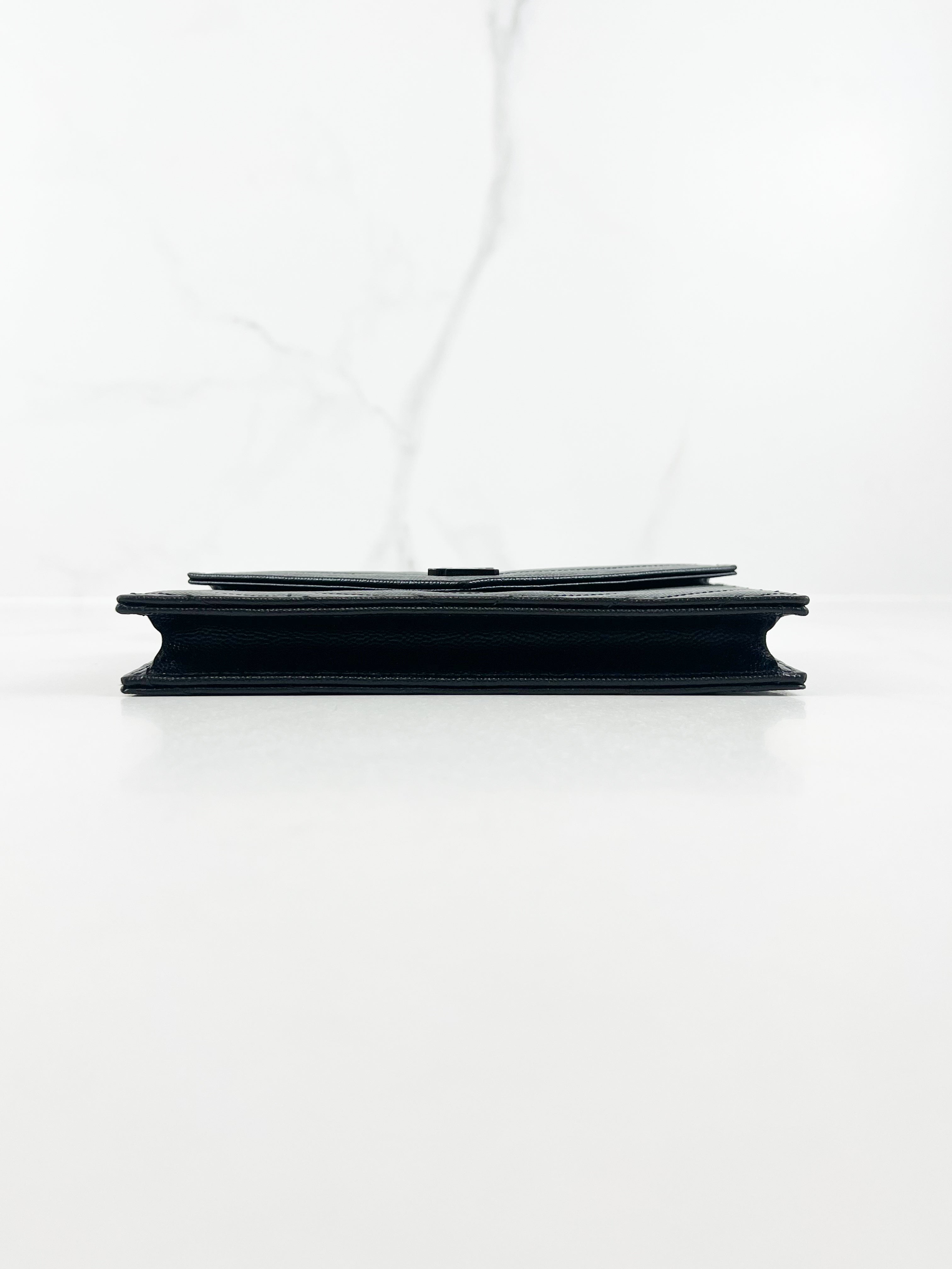 Saint Laurent Black Cassandre Envelope WOC
