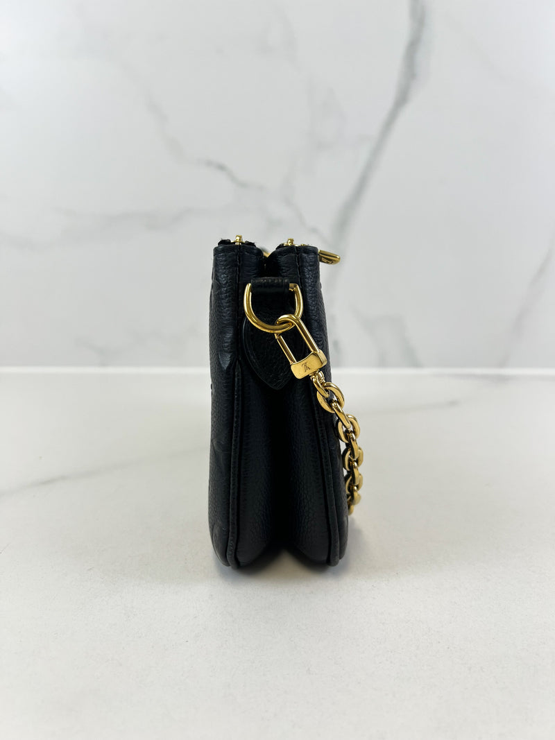 Louis Vuitton Black Liv Pochette Monogram Empreinte Bag