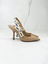 Christian Dior Nude Slingback Pumps Size 39