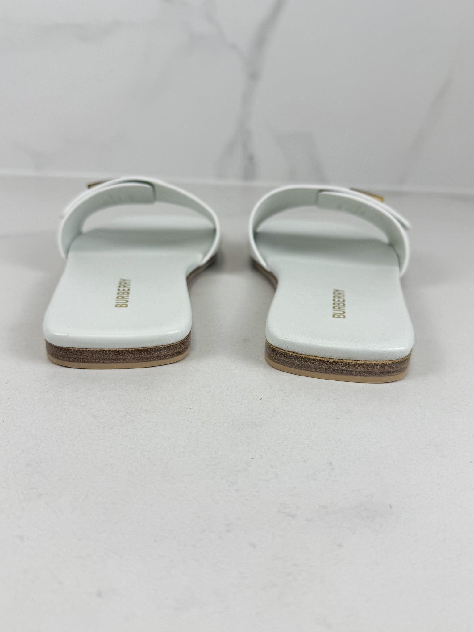 Burberry Leather Slides Size 37
