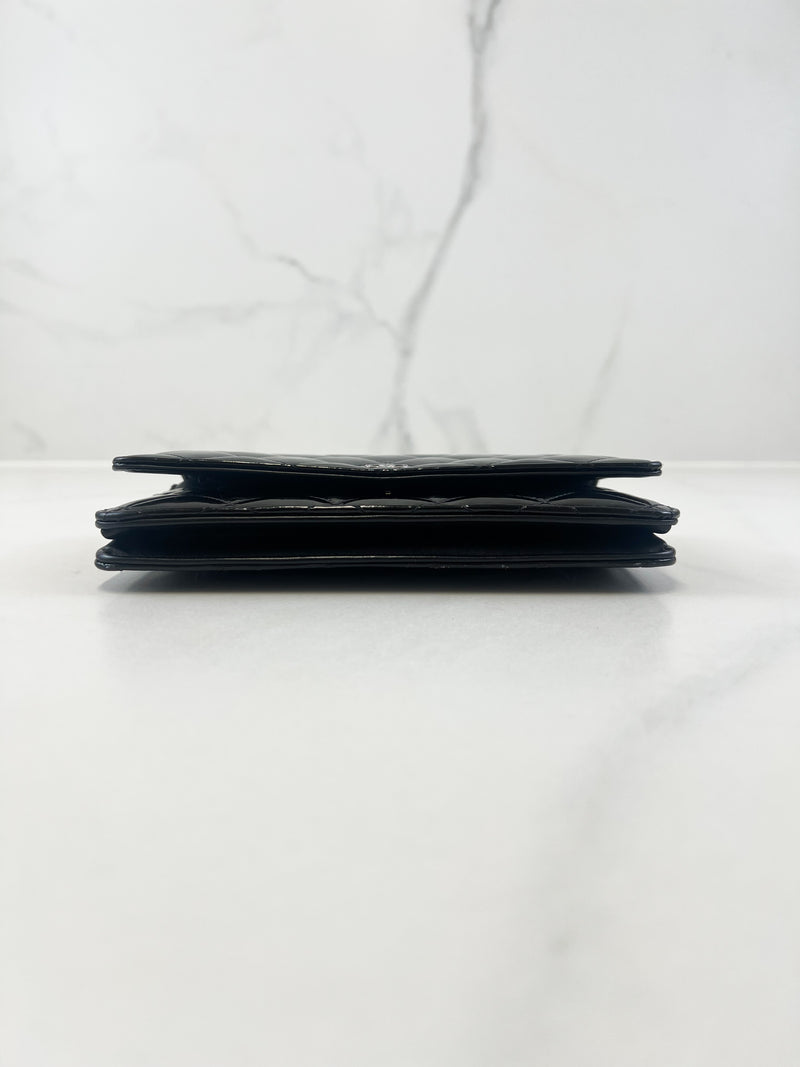 Chanel Patent Black CC WOC with SHW
