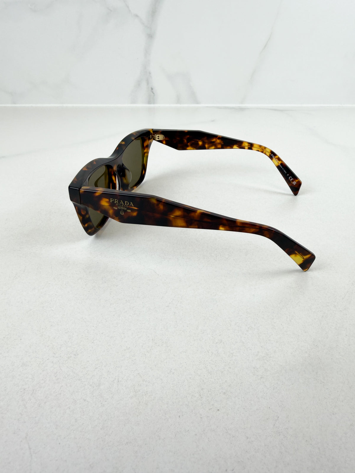 Prada Square Frame Honey Tortoise Sunglasses SPR C07