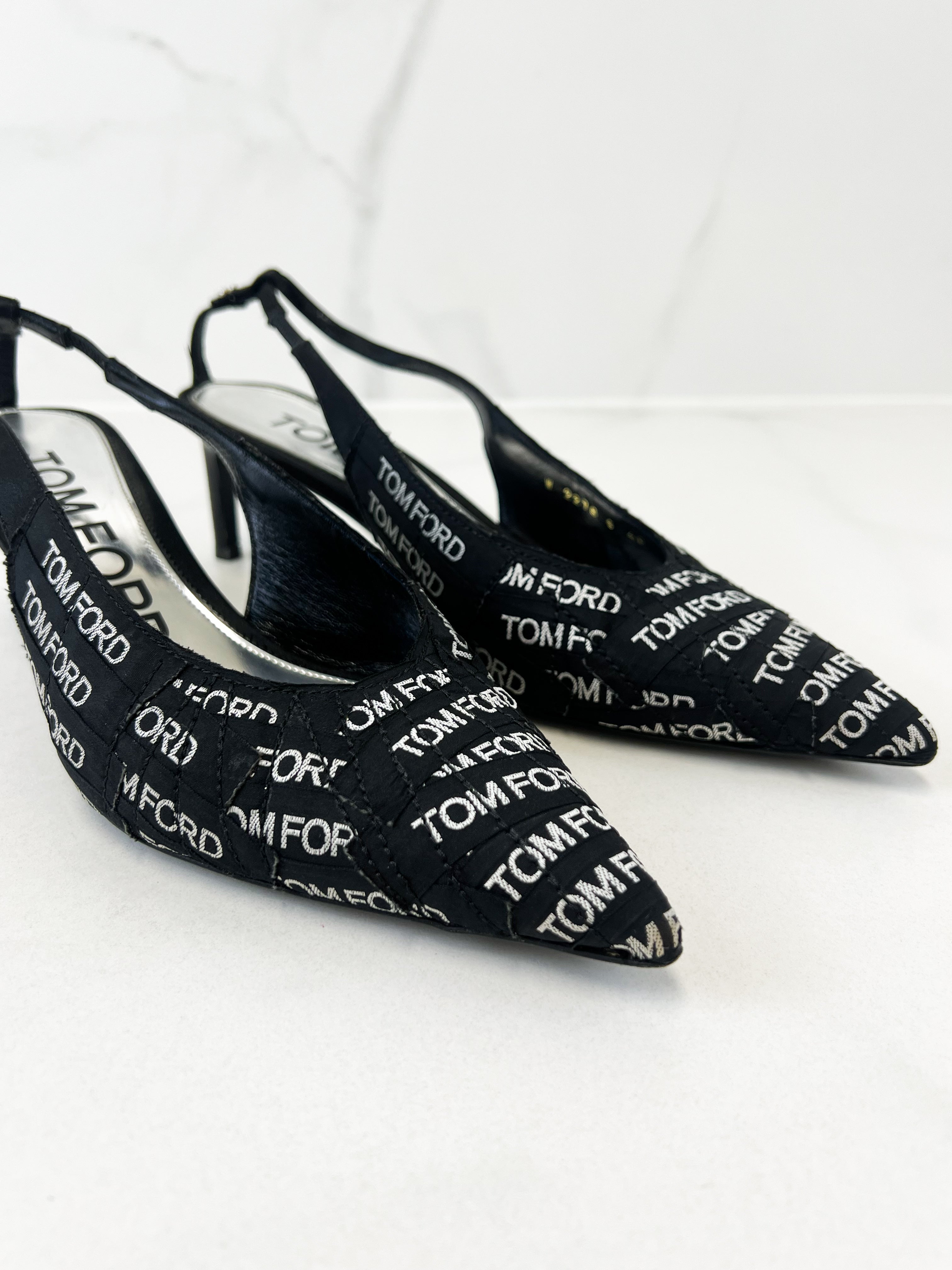 Tom Ford Logo Kitten Heel Pumps Size 40