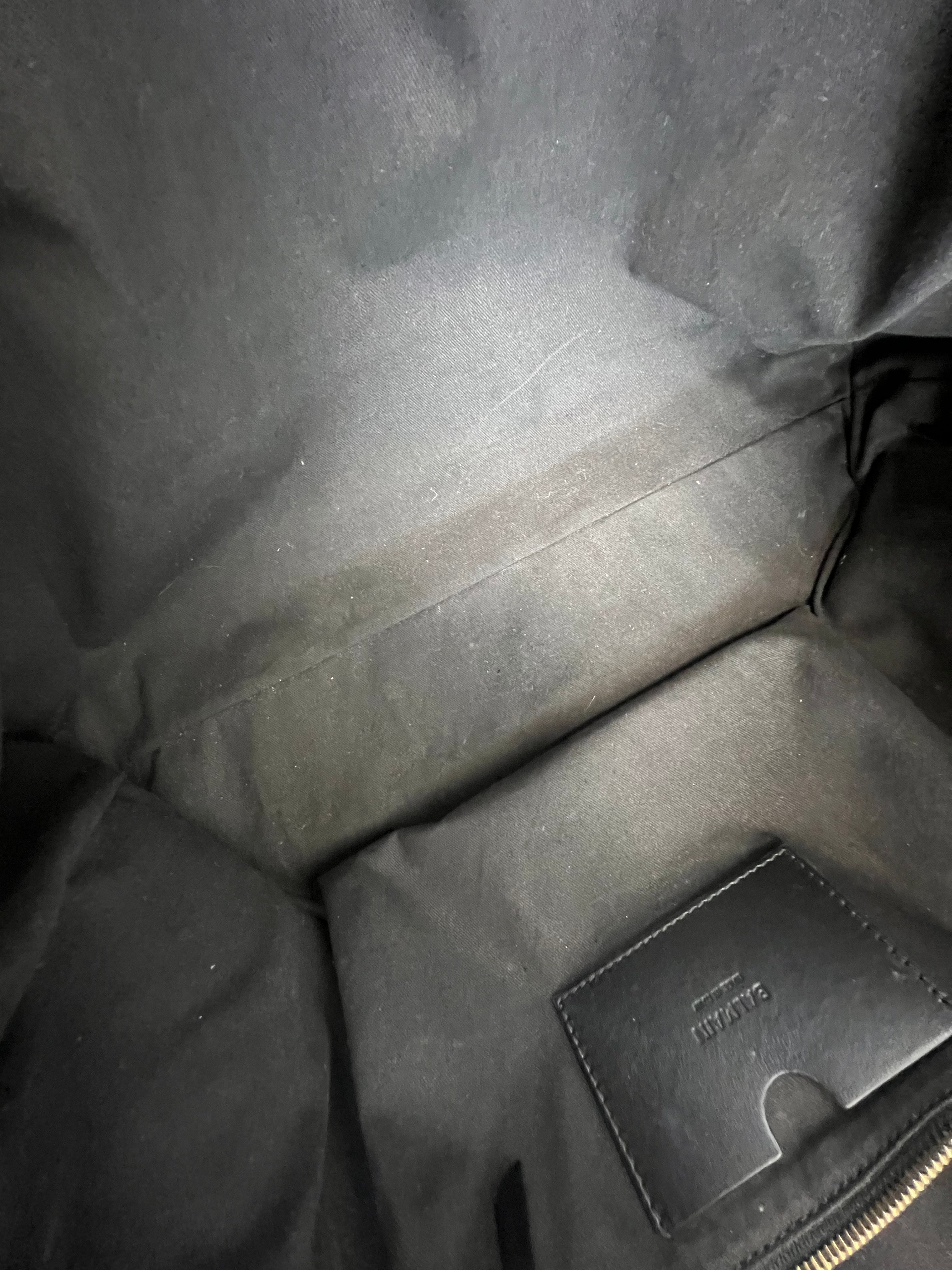 Balmain Soft Leather Tote Bag in Black Calf Leather with Gold-Tone Hardware