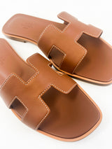 Hermes Oran Sandals Size 37.5