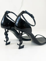 Saint Laurent Opyum Patent Leather Sandal Size 39