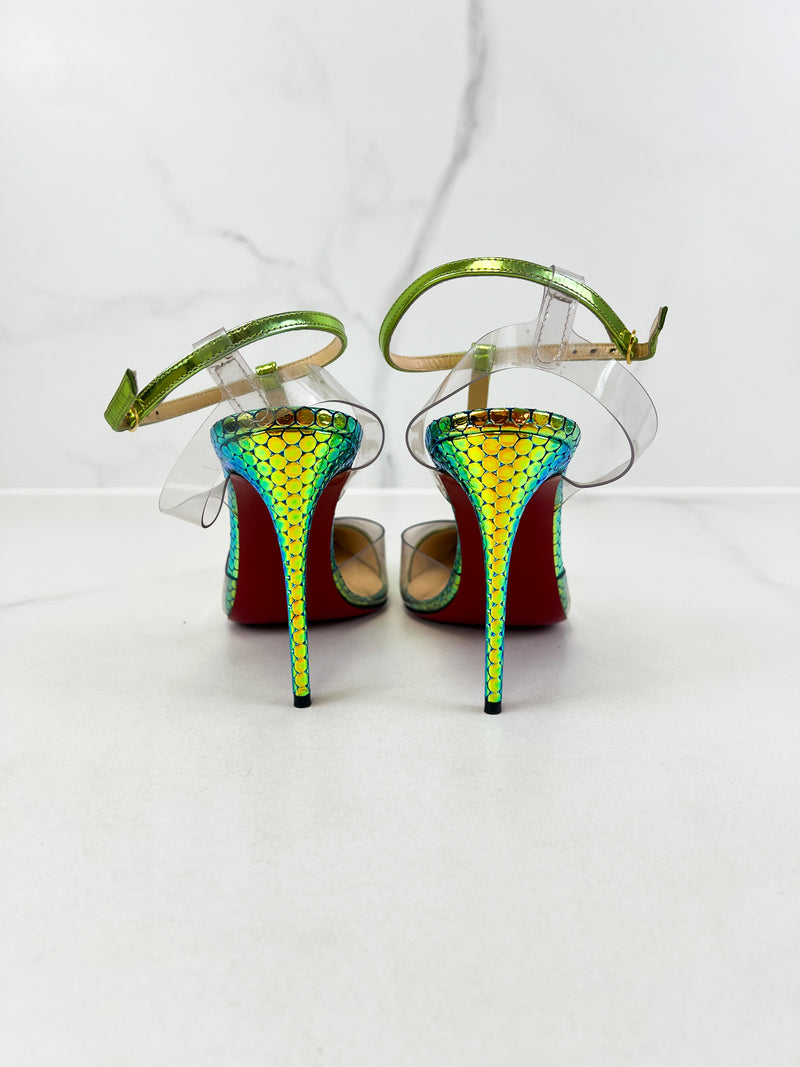 Christian Louboutin Multicolour Nosy Spikes 100 Pumps Size 37.5