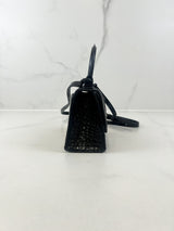 Balenciaga Black on Black Croc XS Hourglass