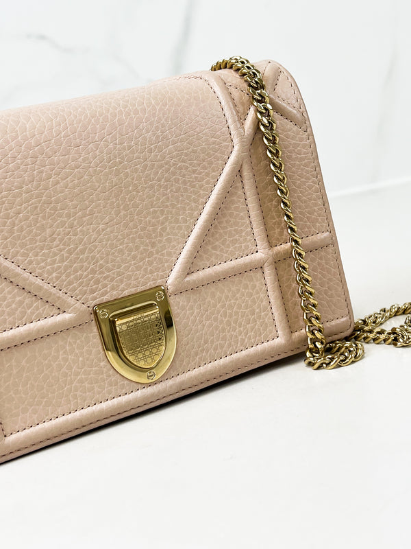 Christian Dior Diorama Dusty Pink Wallet On Chain