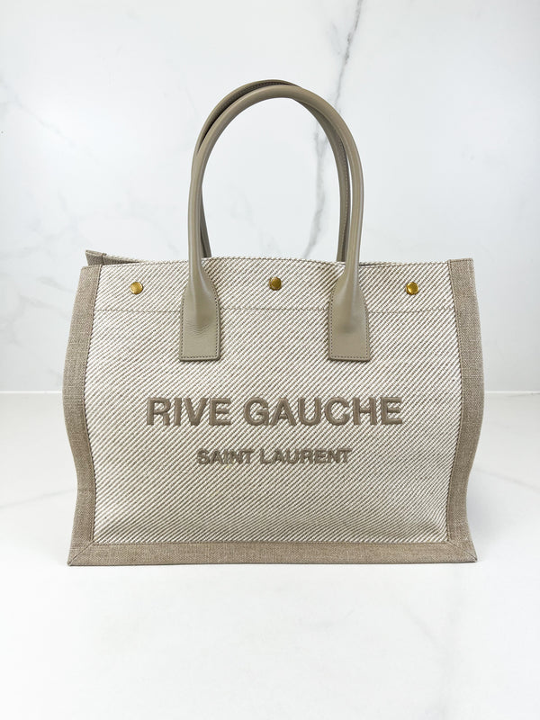 Saint Laurent Rive Gauche Tote in Canvas