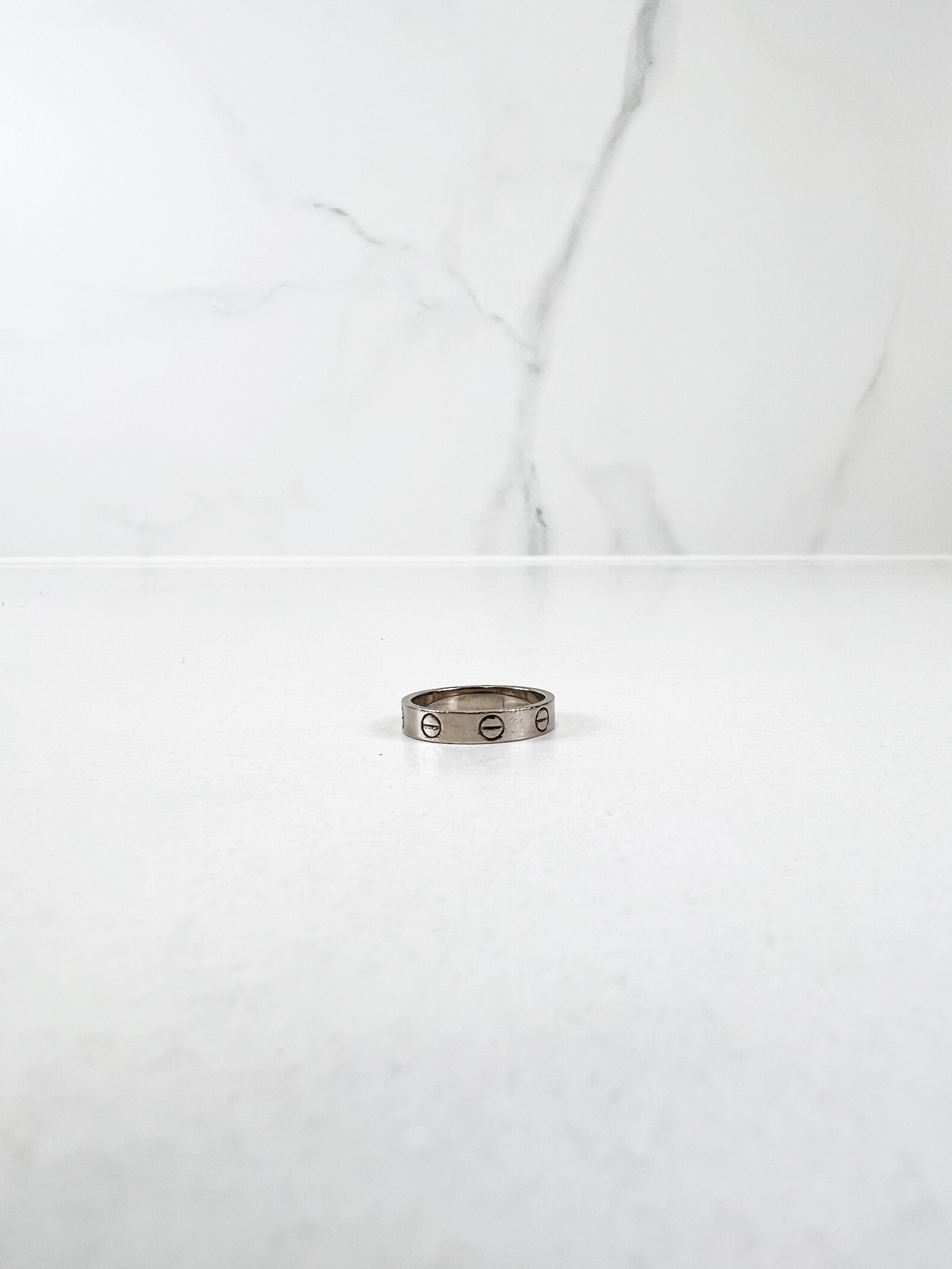 Cartier Love Ring in White Gold Size 49