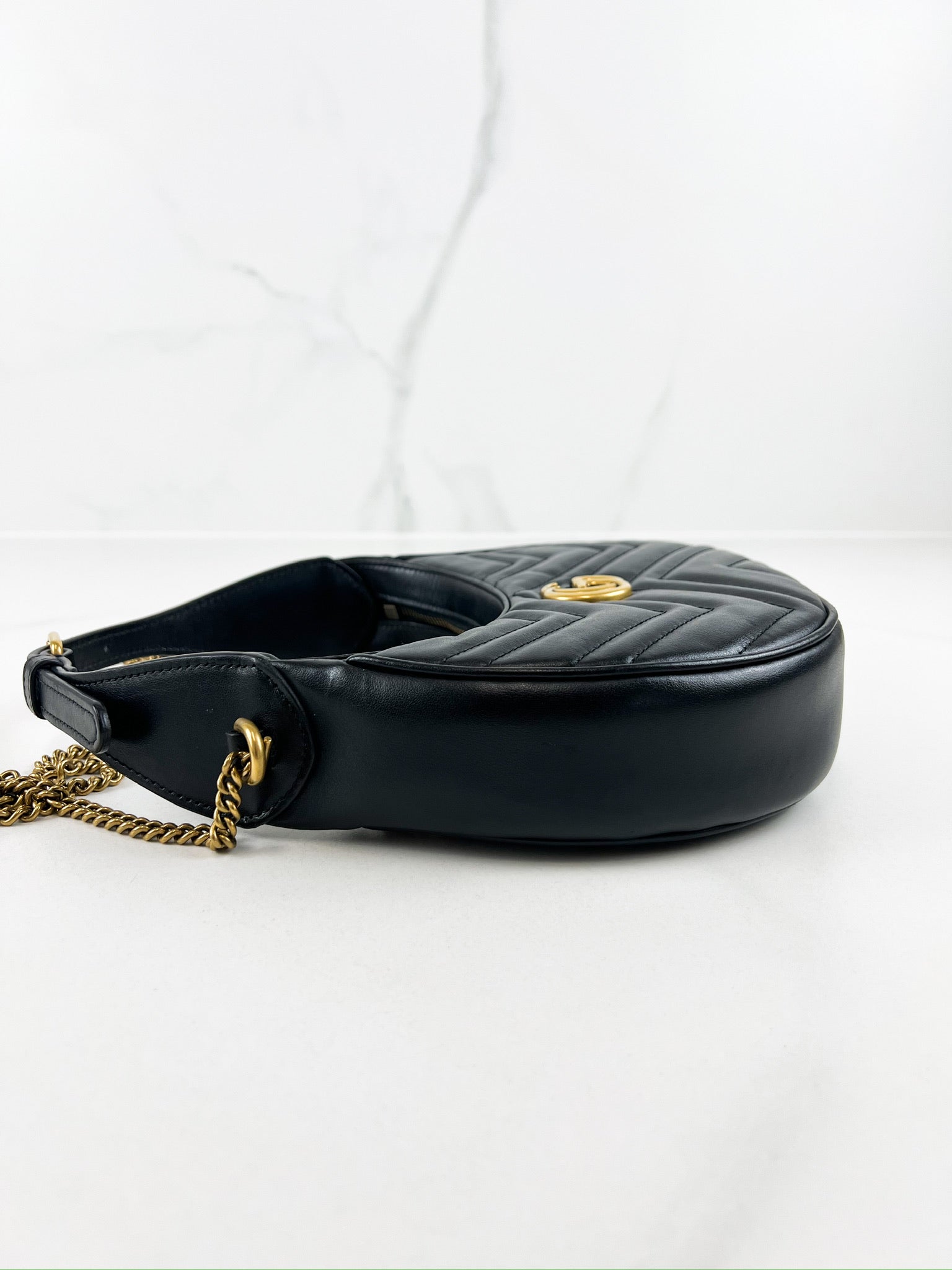 Gucci Half Moon Mini GG Marmont Bag