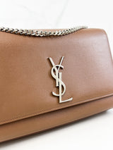 Saint Laurent Taupe Kate Medium Chain Bag with SHW