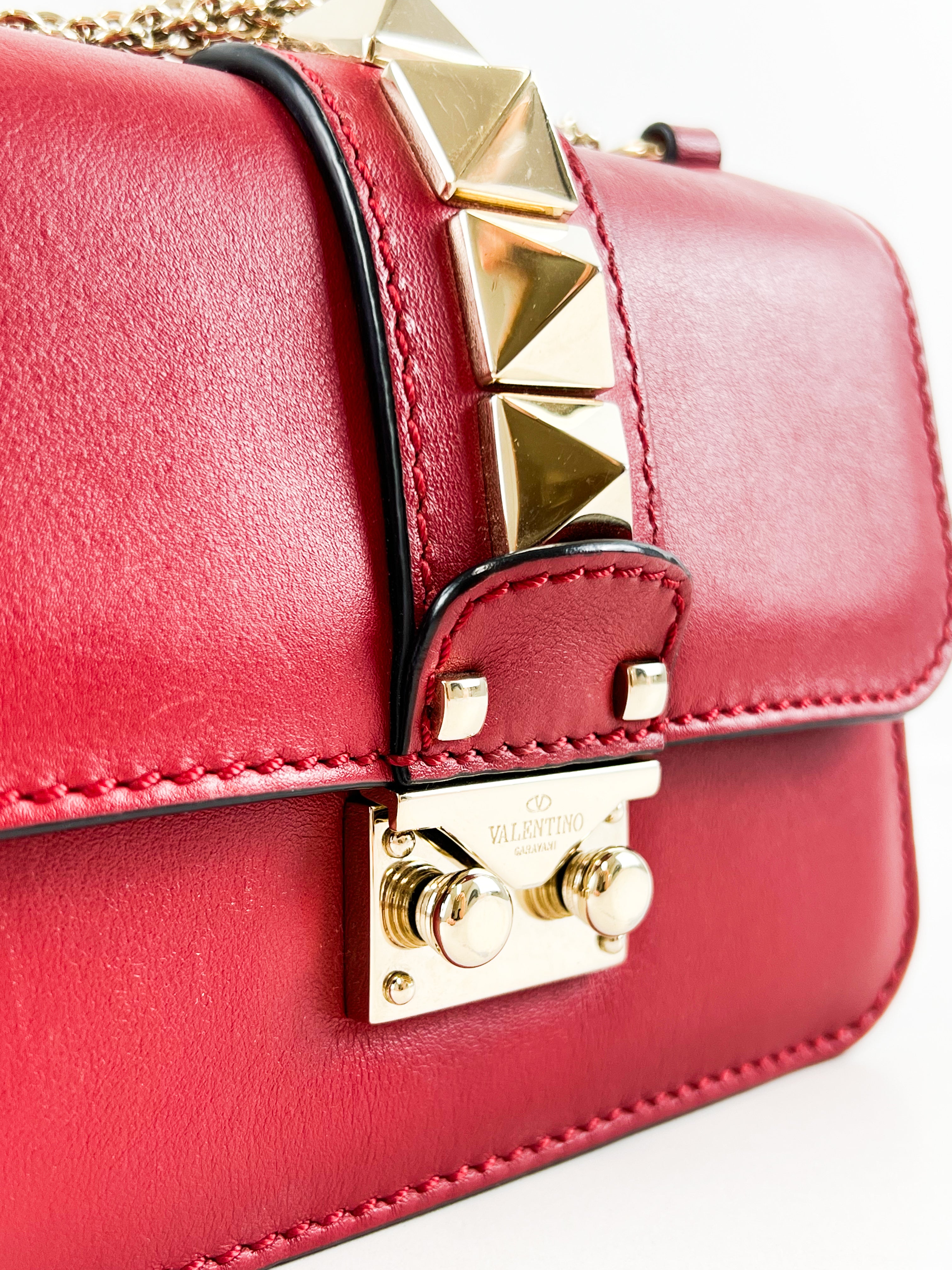 Valentino Garavani Red Lock Glam Bag