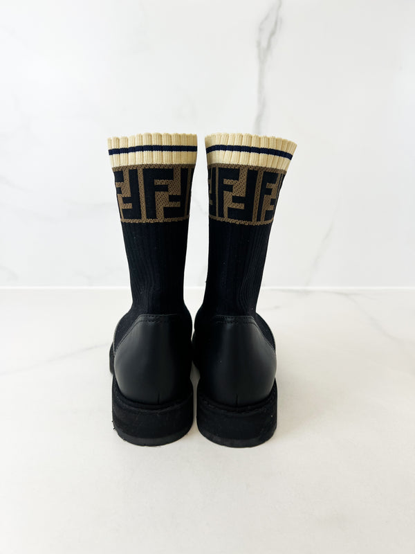 Fendi Rockoko Black Boots Size 37