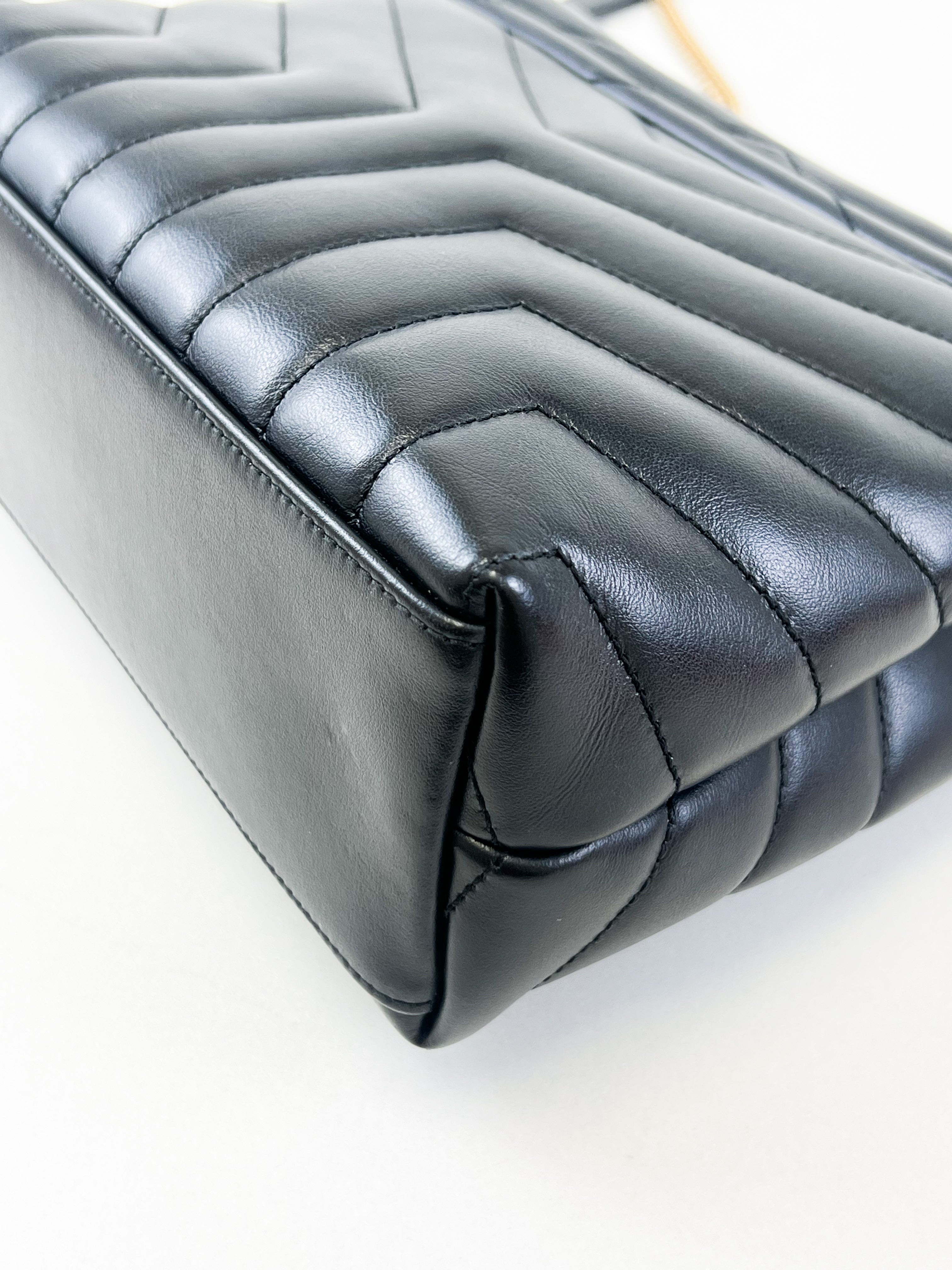 Saint Laurent Black Small Lou with GHW