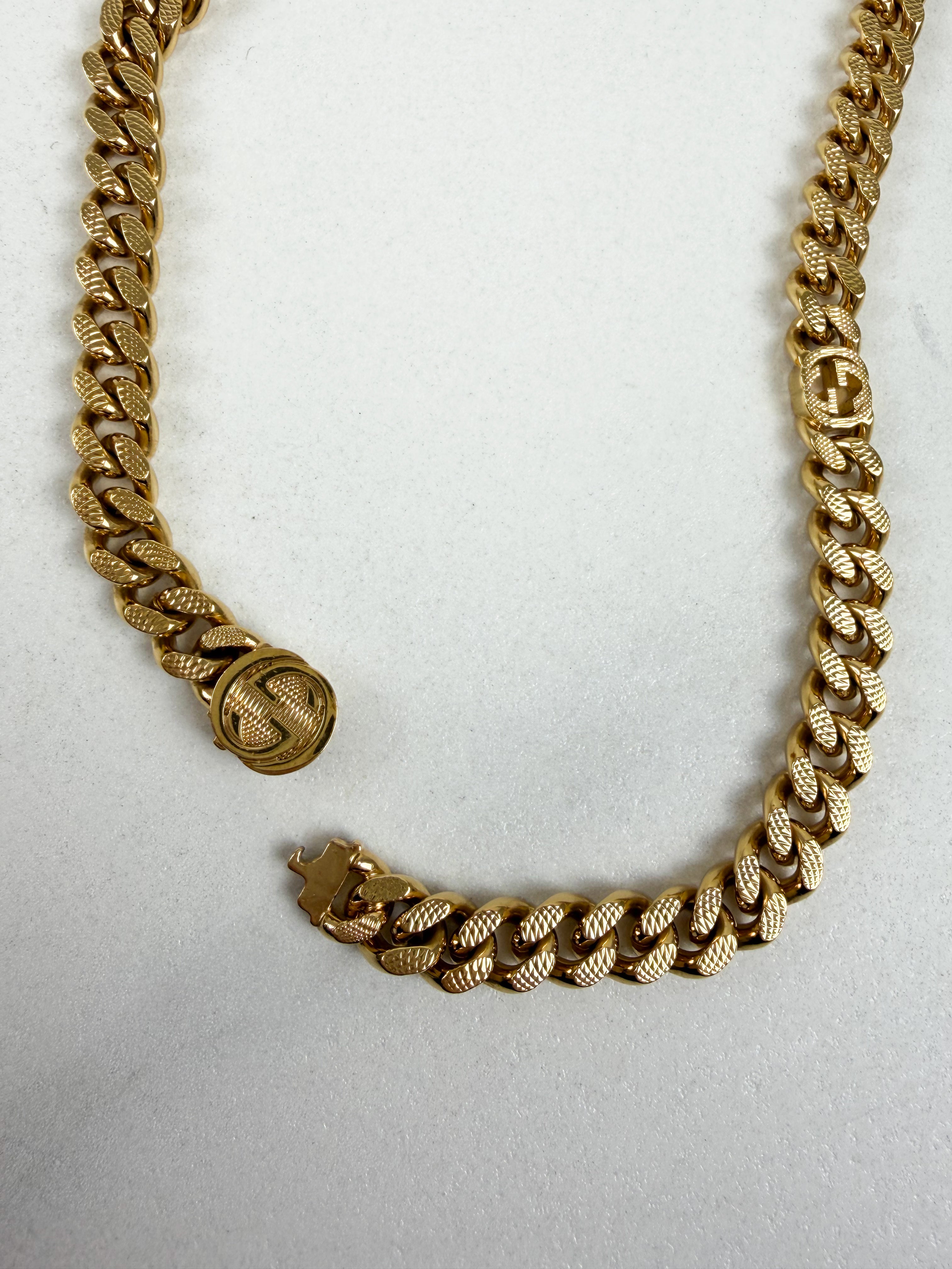 Gucci Interlocking GG Gold Necklace