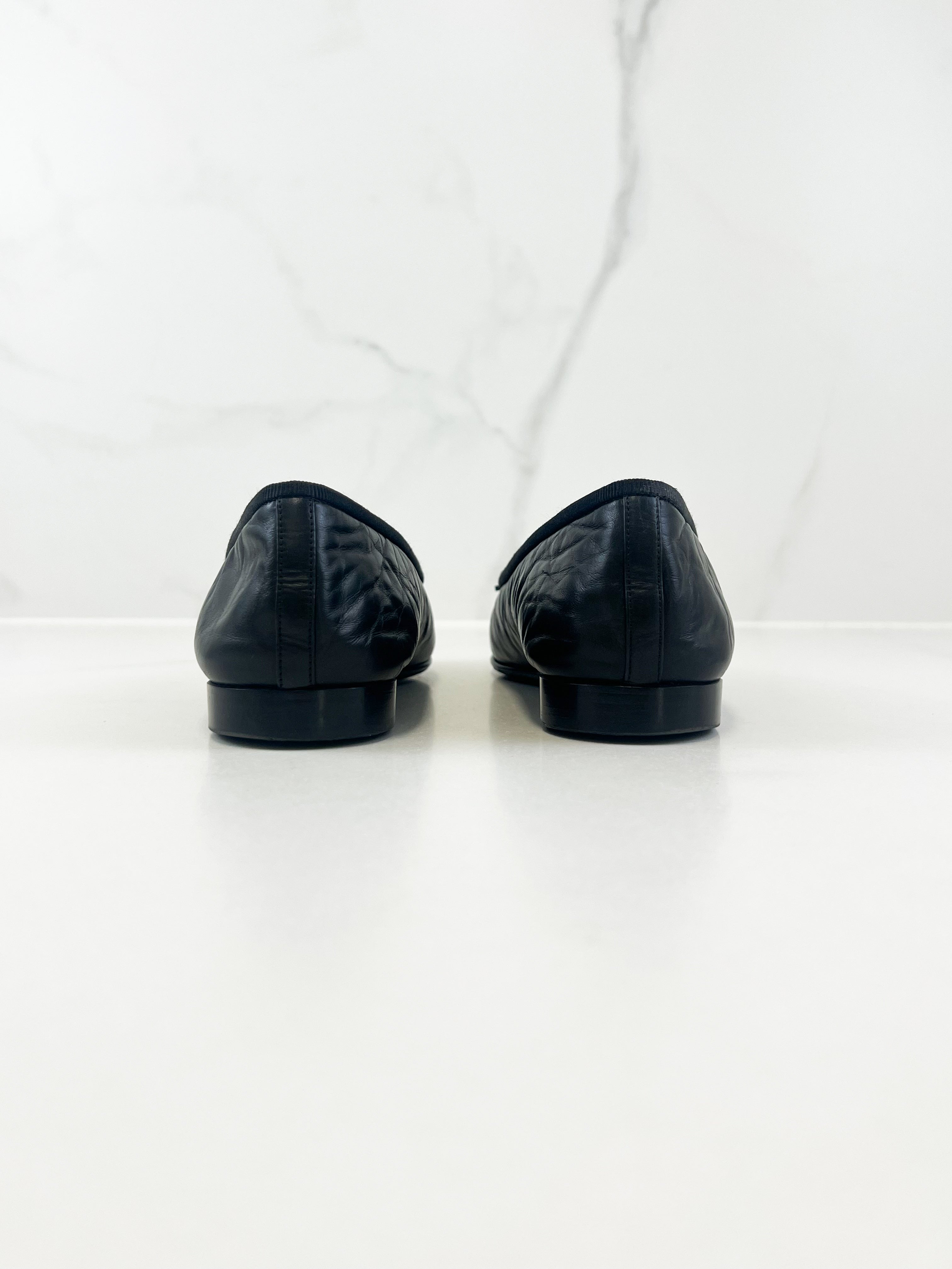 Chanel Black Ballet Flat Size 39.5C