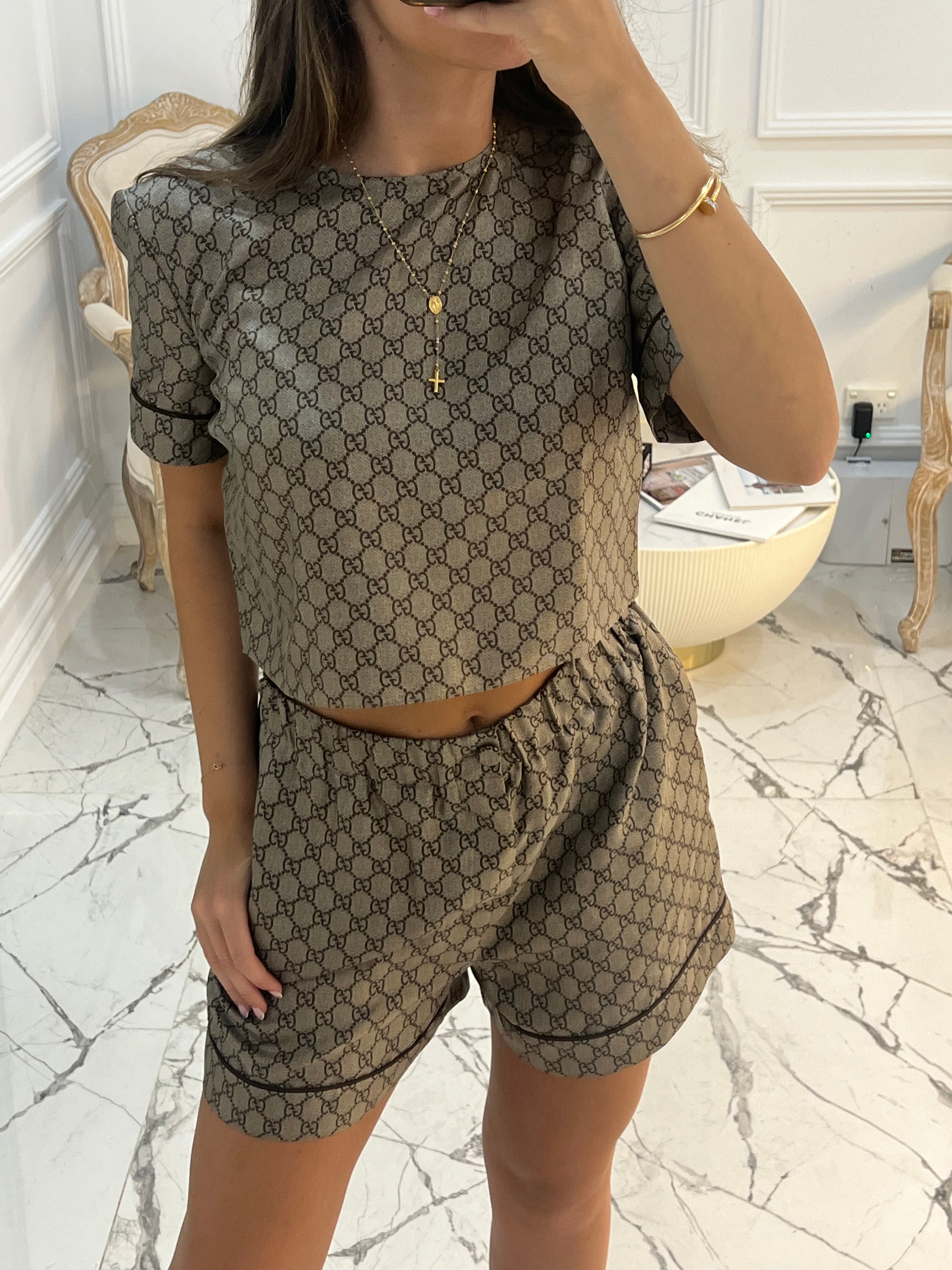 Gucci Printed Silk Set