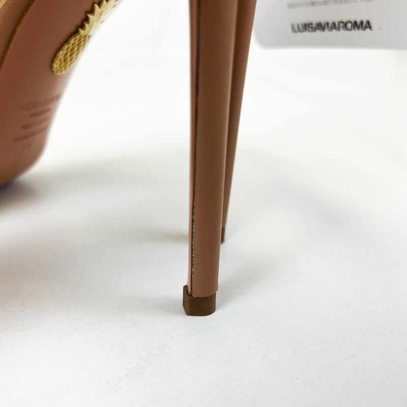 Aquazzura Tequila 105mm Leather Sandals Size 39