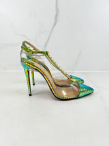 Christian Louboutin Multicolour Nosy Spikes 100 Pumps Size 37.5